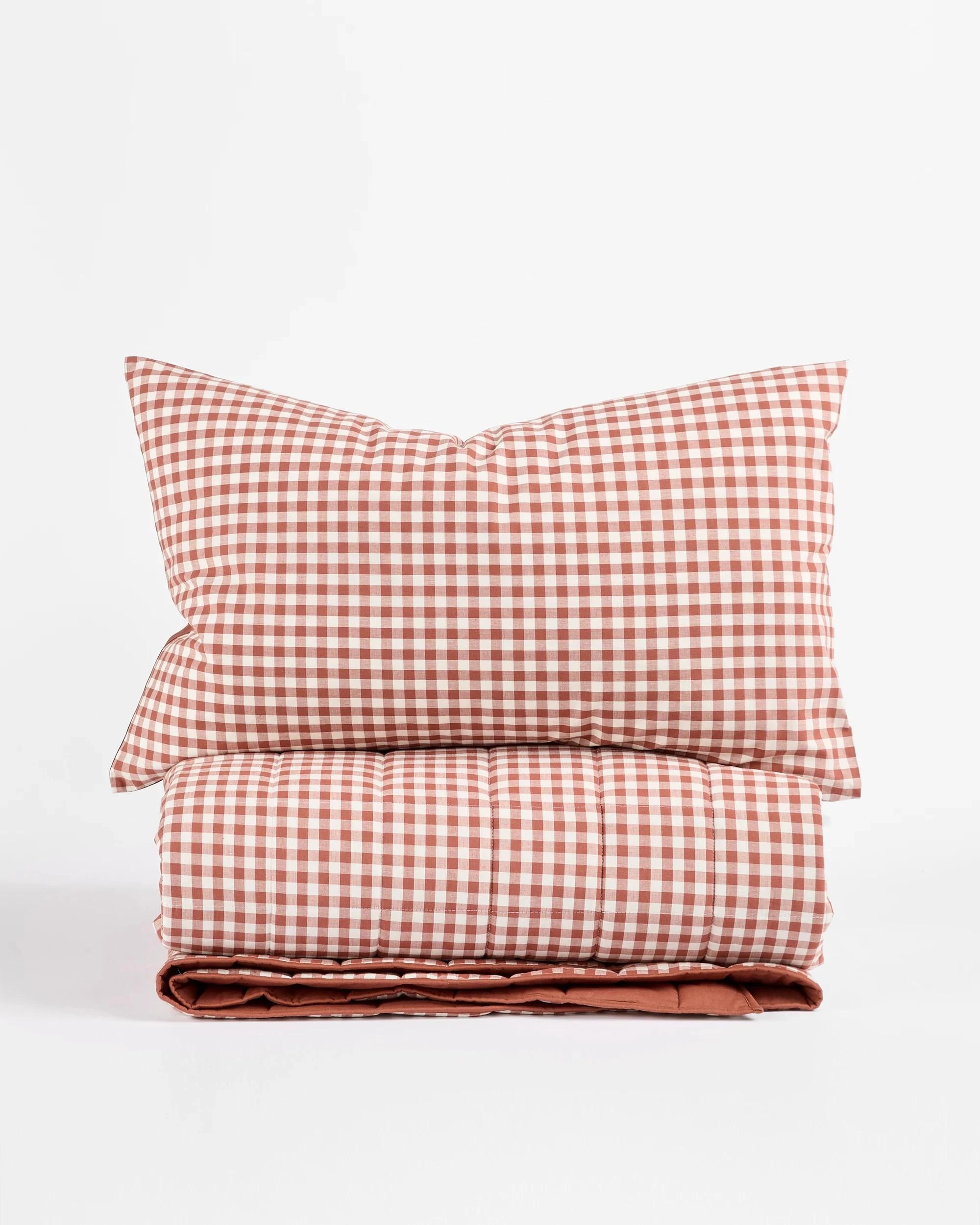 6 Target Parker Gingham Comforter Set - Queen Bed - Brown, 6 of 9