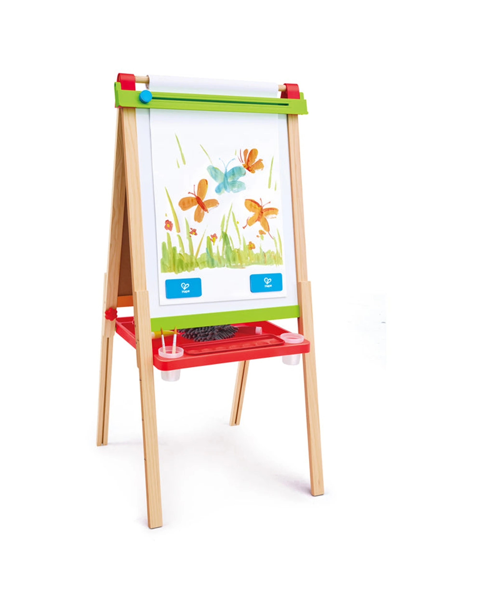 1 Hape Little Artist's Kids Easel Double-Sided Adjustable Height Whiteboard - Multi, 1 of 3