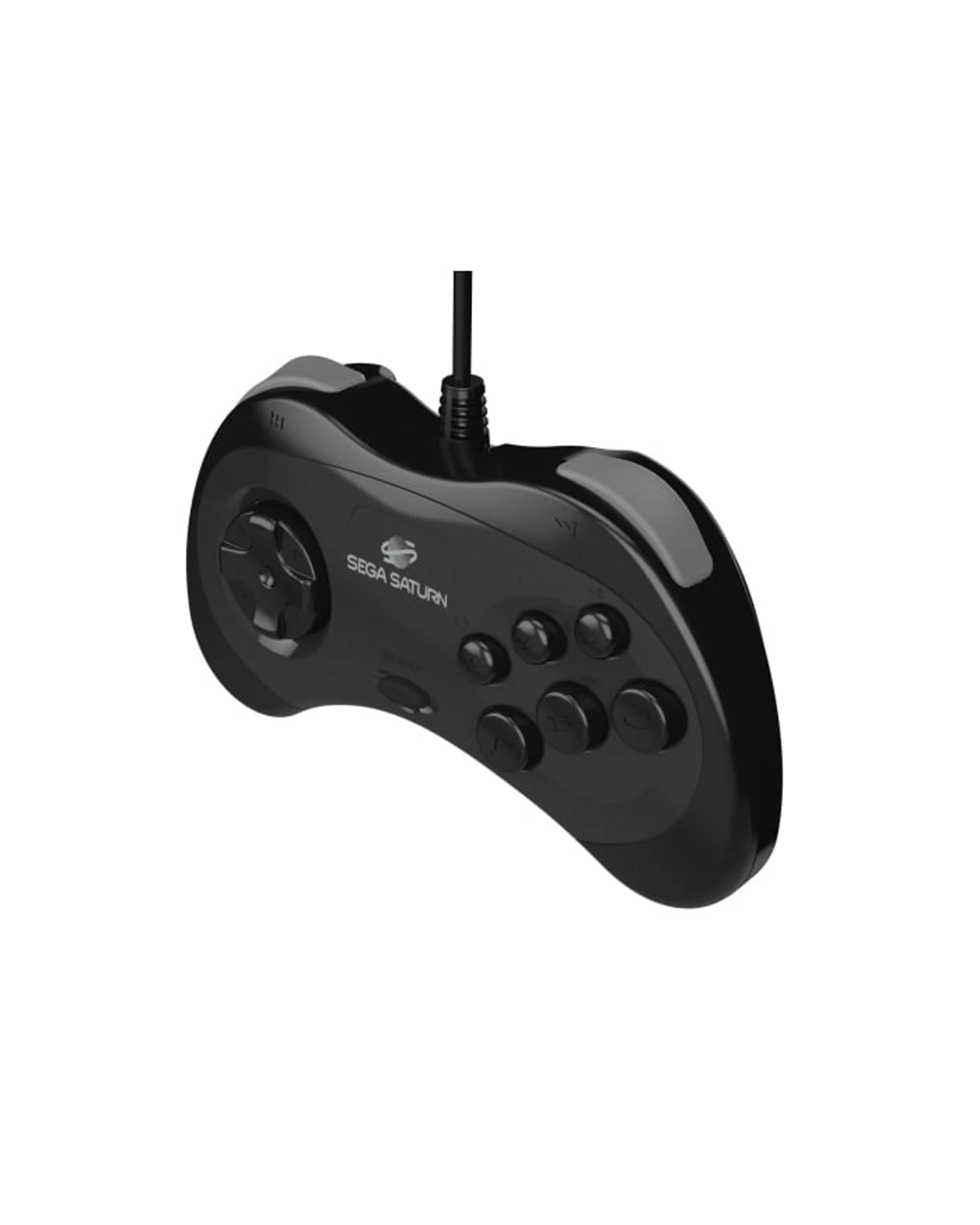 3 Retro-Bit Sega Saturn Wired Control Pad - Black, 3 of 4