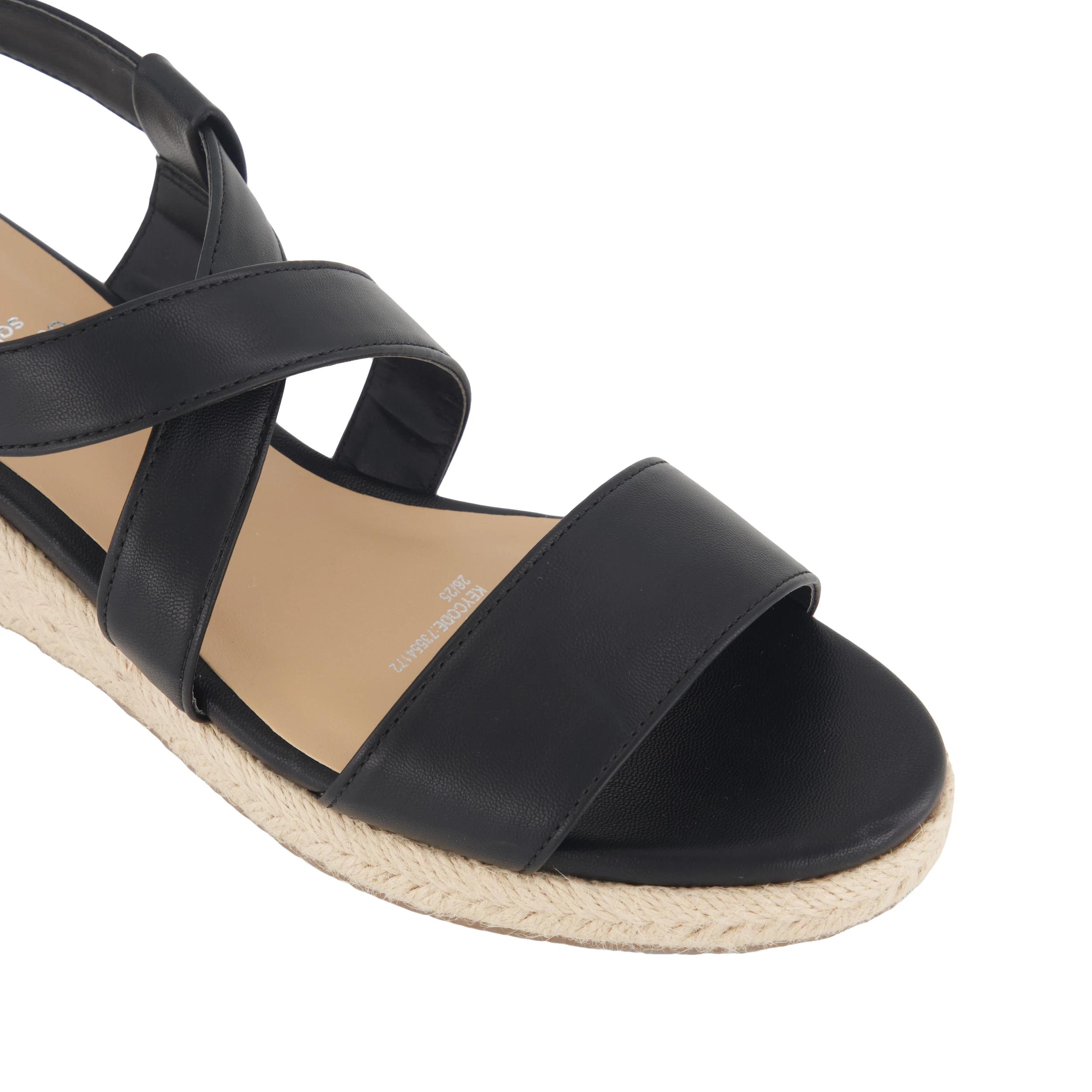 5 Low Espadrille Wedge Heels BLACK, 5 of 5