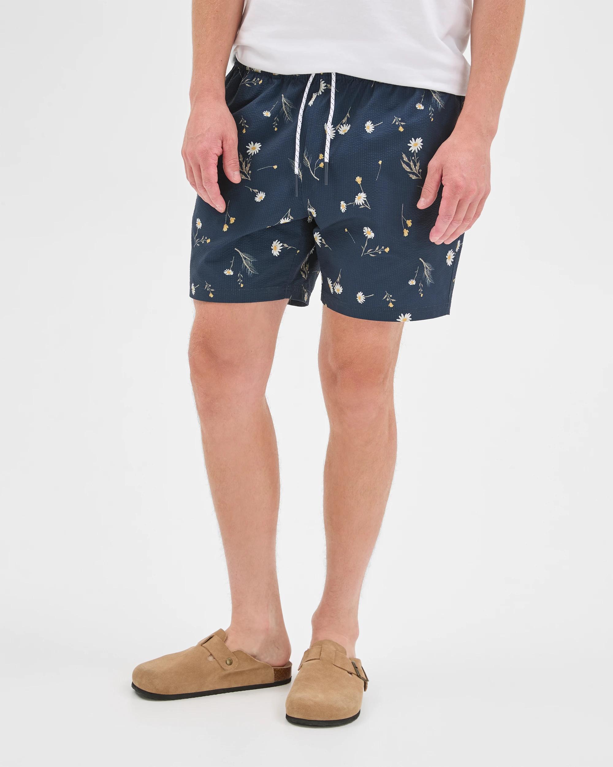 4 Target Man Volley Seersucker Swim Boardshorts FLORAL, 4 of 6