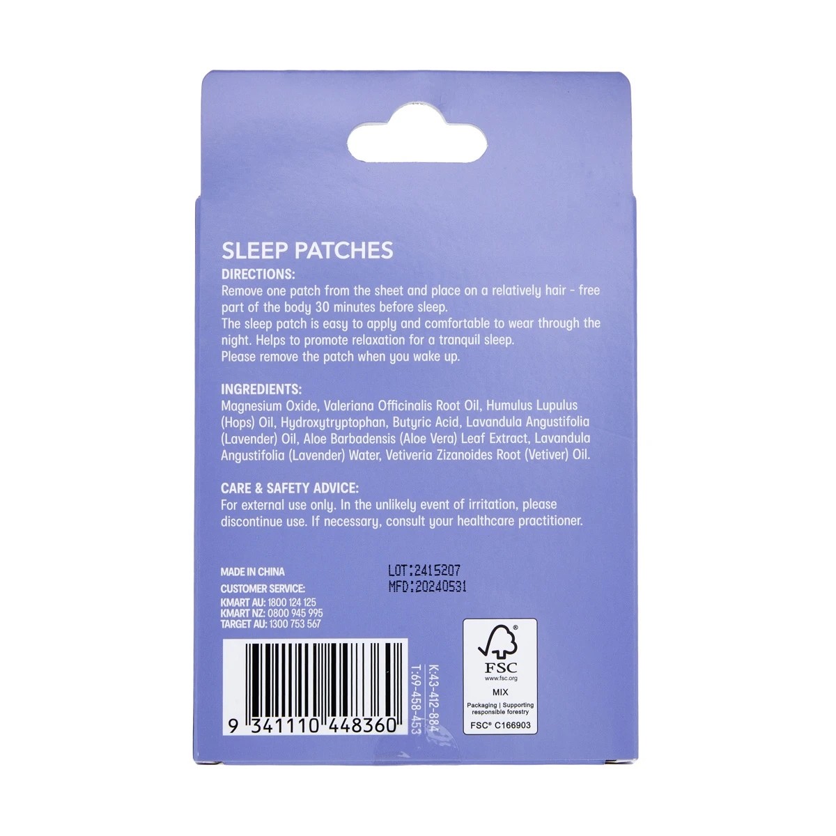 6 OXX Bodycare 20 Pack Sleep Patches - Lavender and Vetiver, 6 of 6