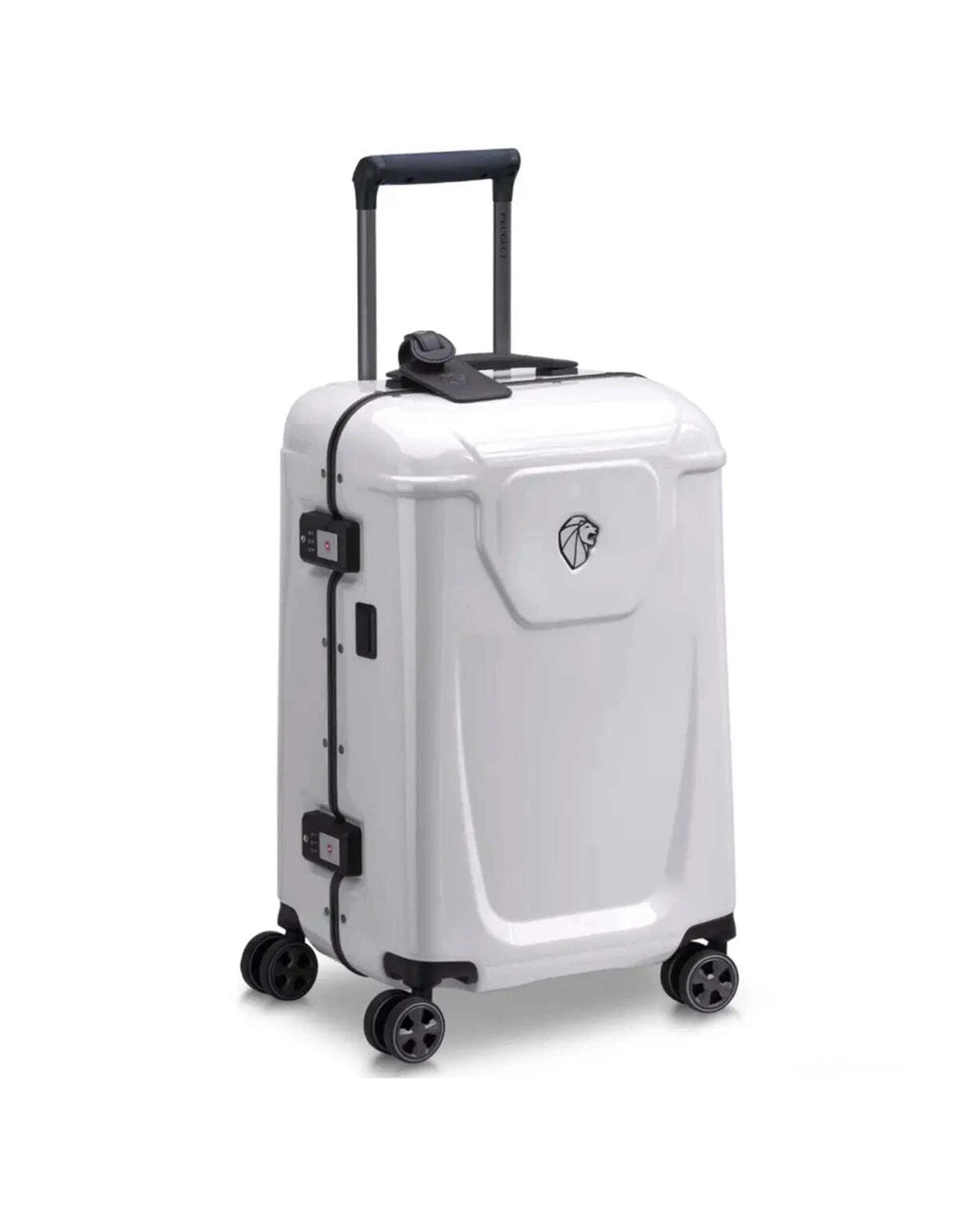 2 Delsey Peugeot 55 cm 4-Wheel Cabin Suitcase USB Port TSA Locks Polycarbonate - White, 2 of 4