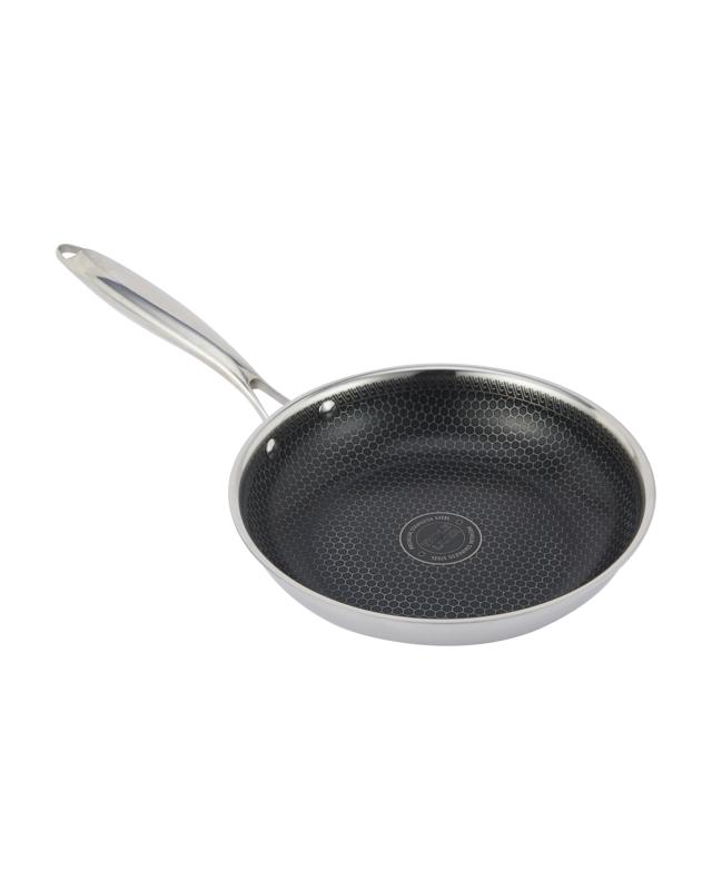 24cm Stainless Steel Tri-Ply Honeycomb Fr