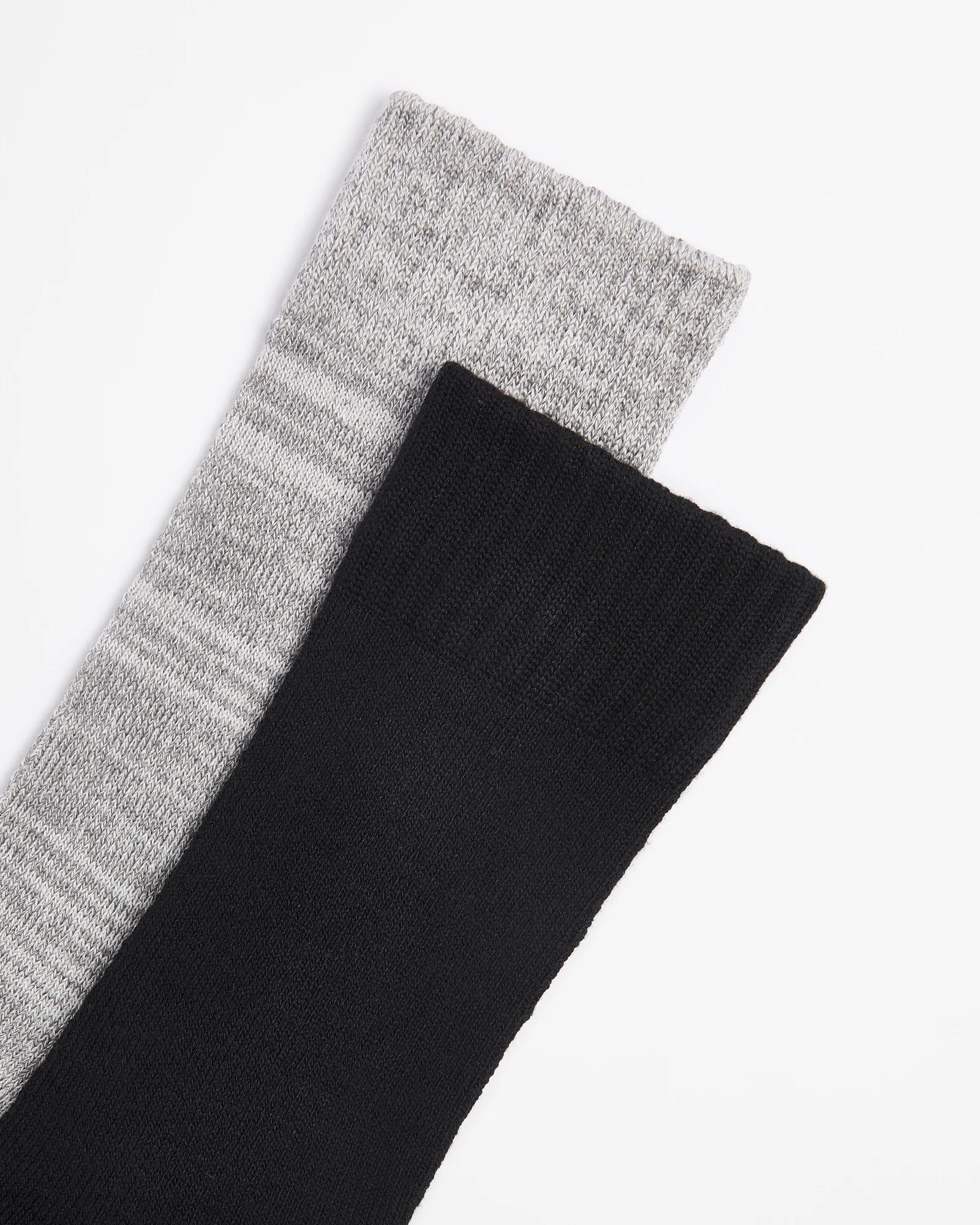 2 Target 2 Pack Bamboo Outdoor Crew Socks BLACK / GREY, 2 of 3