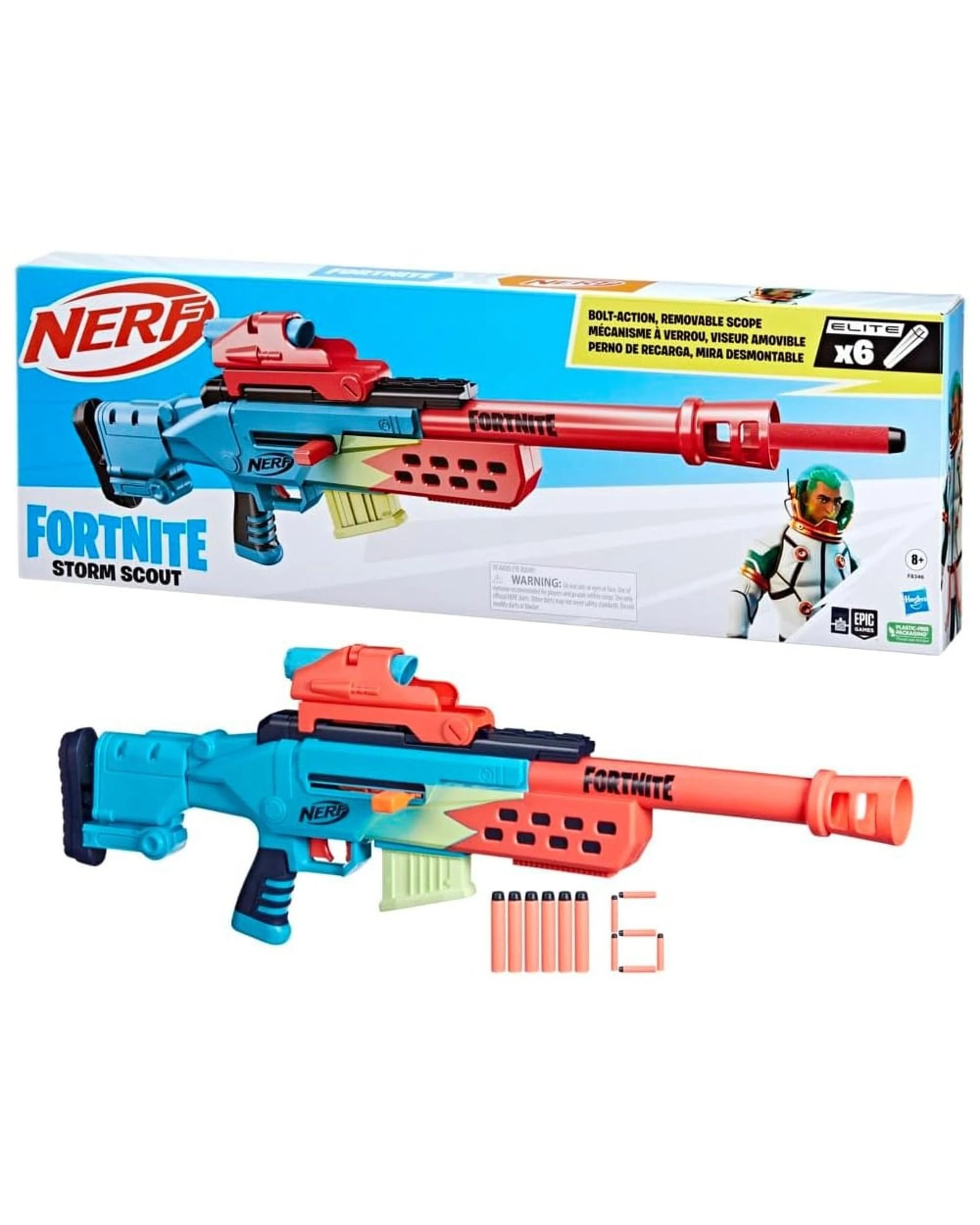 1 NERF Fortnite Storm Scout Dart Blaster, 1 of 5