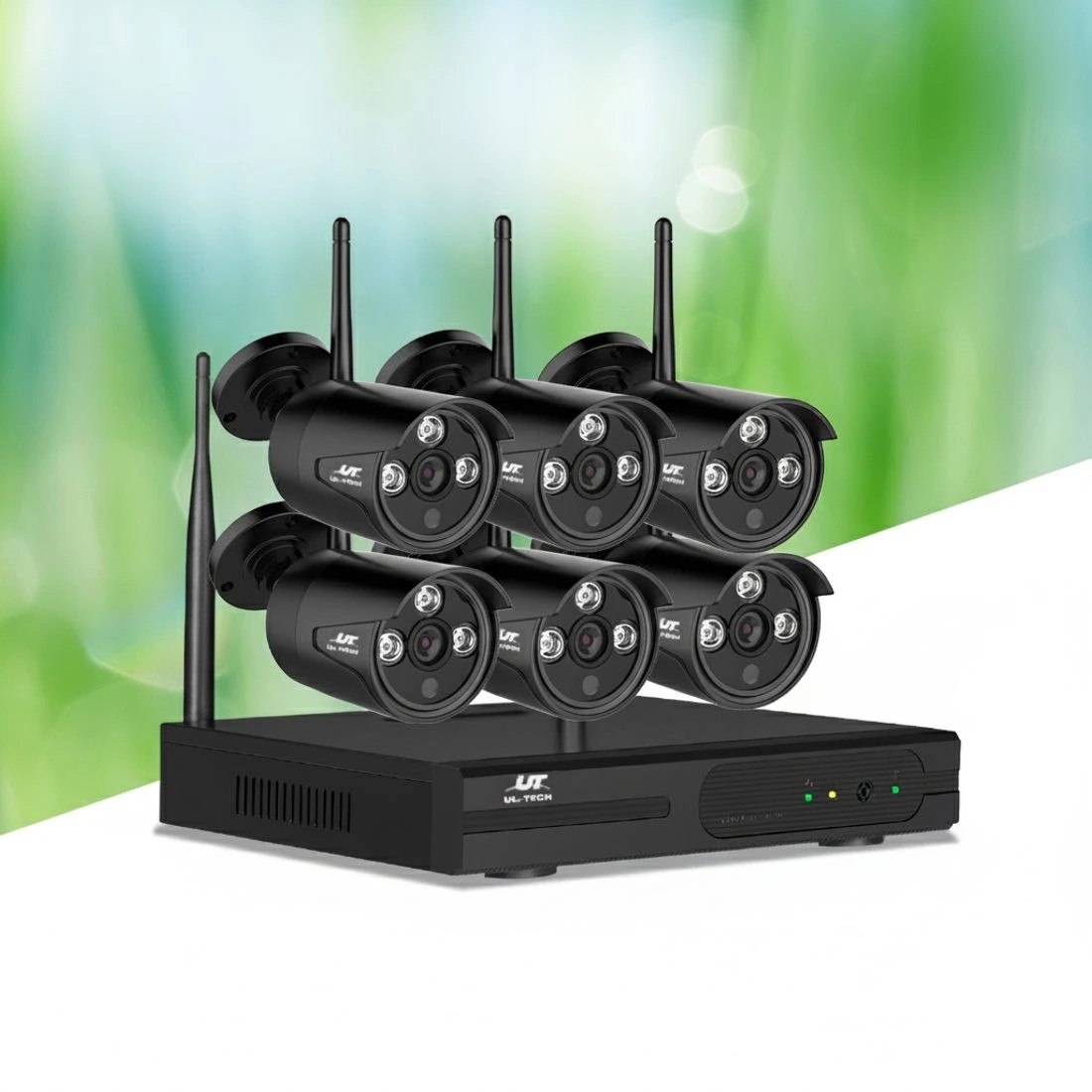 2 UL-tech Wireless CCTV Security System 8CH NVR 3MP 6 Bullet Cameras - Black, 2 of 8
