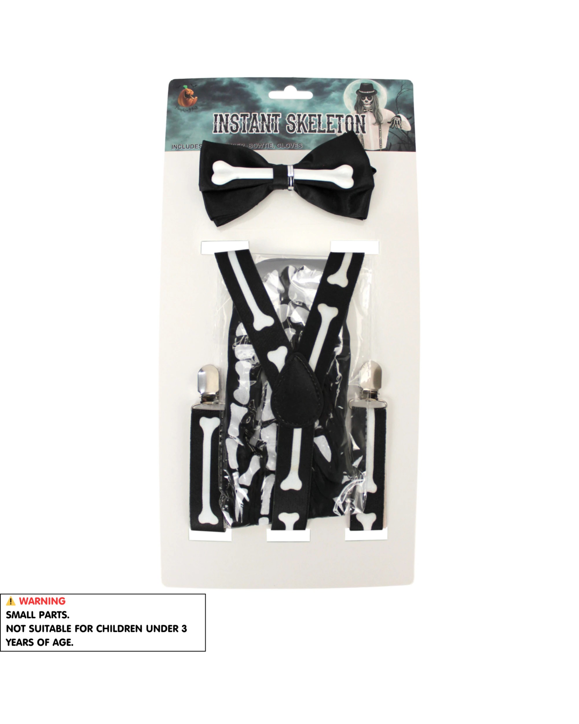 4 Oceana Adult Skeleton Costume Accessory Set - One Size - Multi, 4 of 4