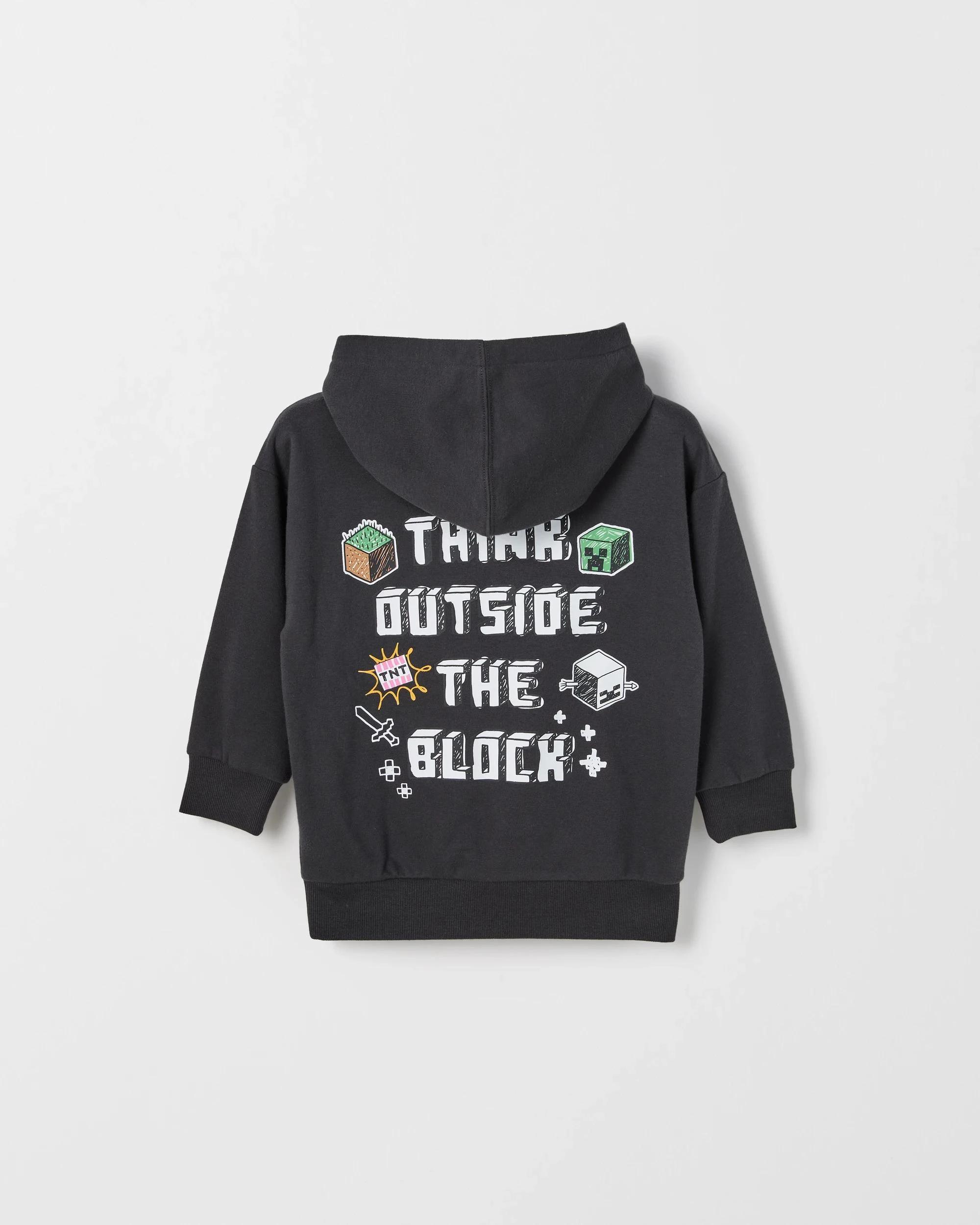 3 Minecraft Australian Cotton Blend Hoodie CHARCOAL, 3 of 3