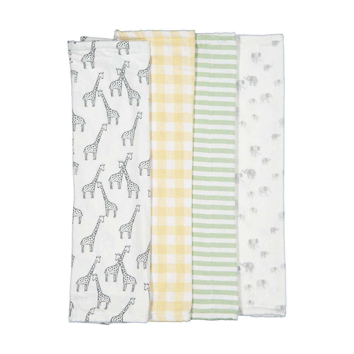 1 4 Pack Organic Cotton Burping Cloths, 1 of 8