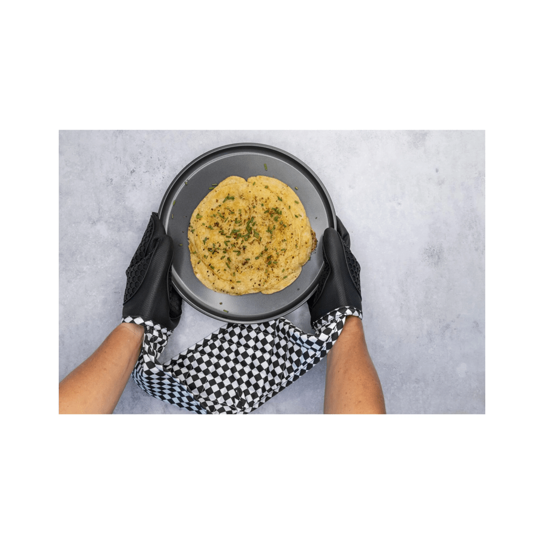 5 Cuisena Silicone Fabric Double Oven Glove - Heat Resistant Kitchen Mitt
 - Black, 5 of 8