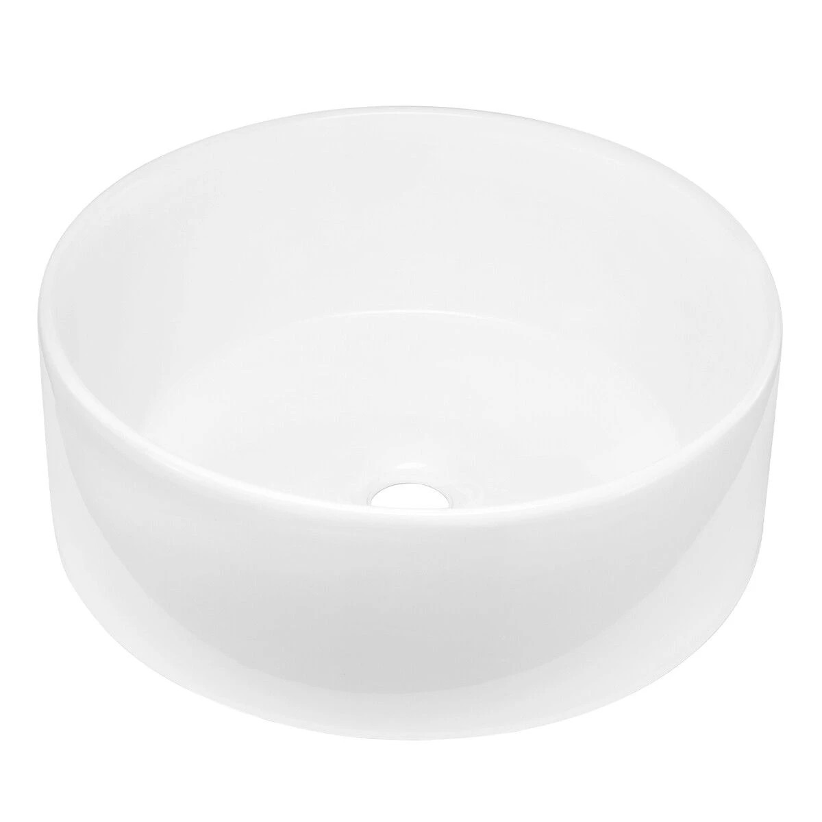 1 LUXSUITE Bathroom Sink Vessel Hand Wash Basin Vanity Washing Bowl Above Counter Toilet Bath Countertop Ceramic White, 1 of 4