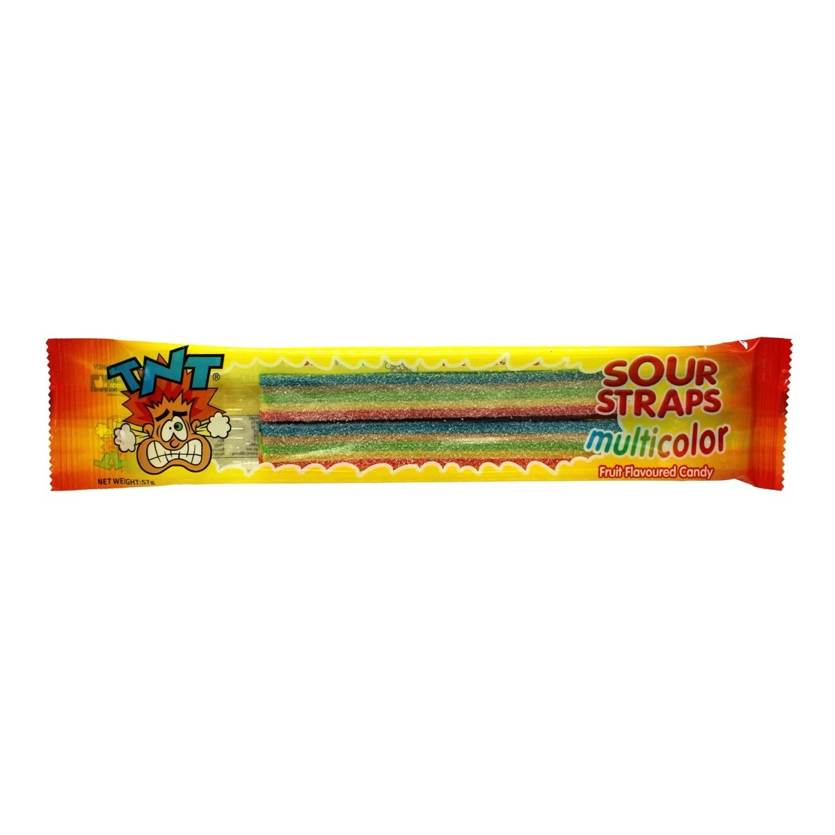 1 TNT Sour Straps Mutlicolor 18 Pack 57g, 1 of 2