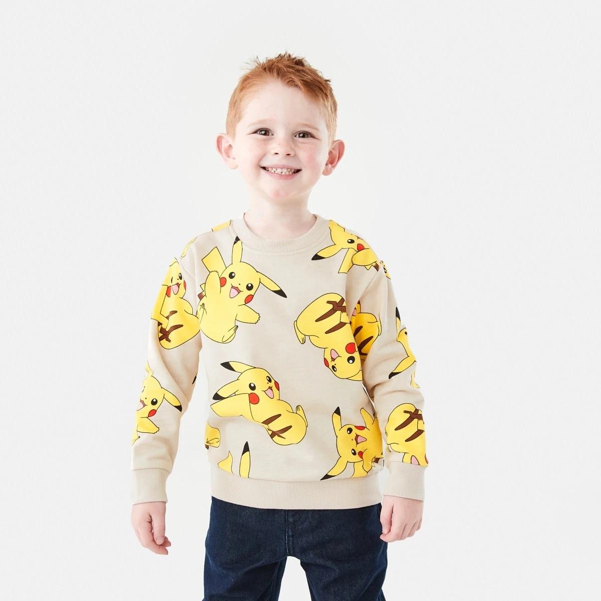 1 Pokemon License Print Crew Neck Sweatshirt Pokemon, 1 of 9