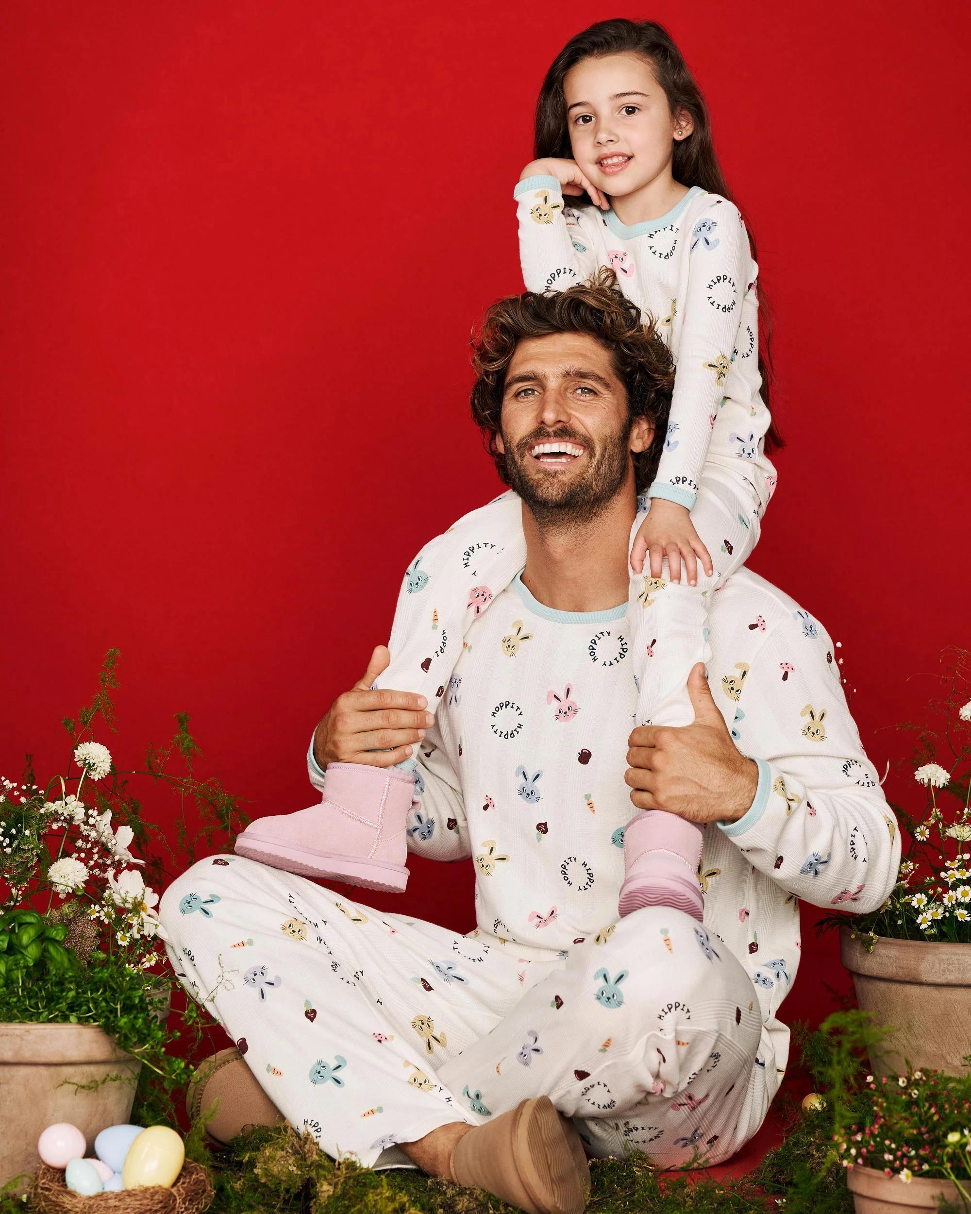 8 Target Man Family Matching Australian Cotton Easter Mens Pyjama Set - Bunny Head WAFFLE BUNNY, 8 of 9