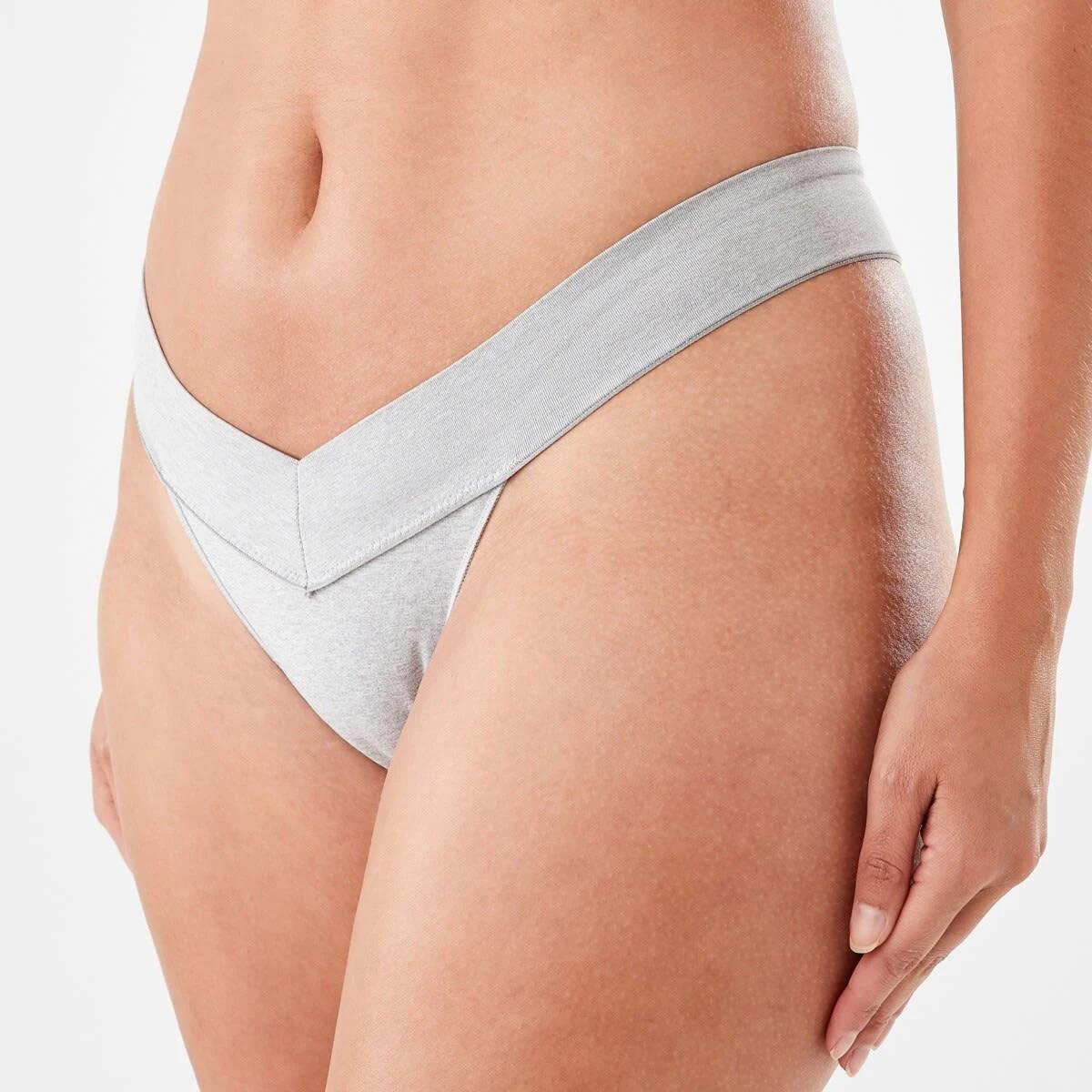 4 3 Pack V-Front Seamfree G-string Briefs GREY MARLE PACK, 4 of 5