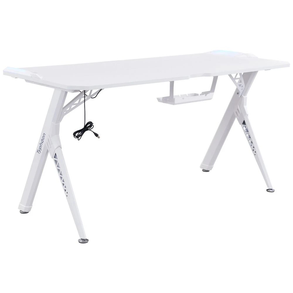 2 Typhoon Viper Gaming Desk 1500mm White Desks, Tables and Workstations, 2 of 10