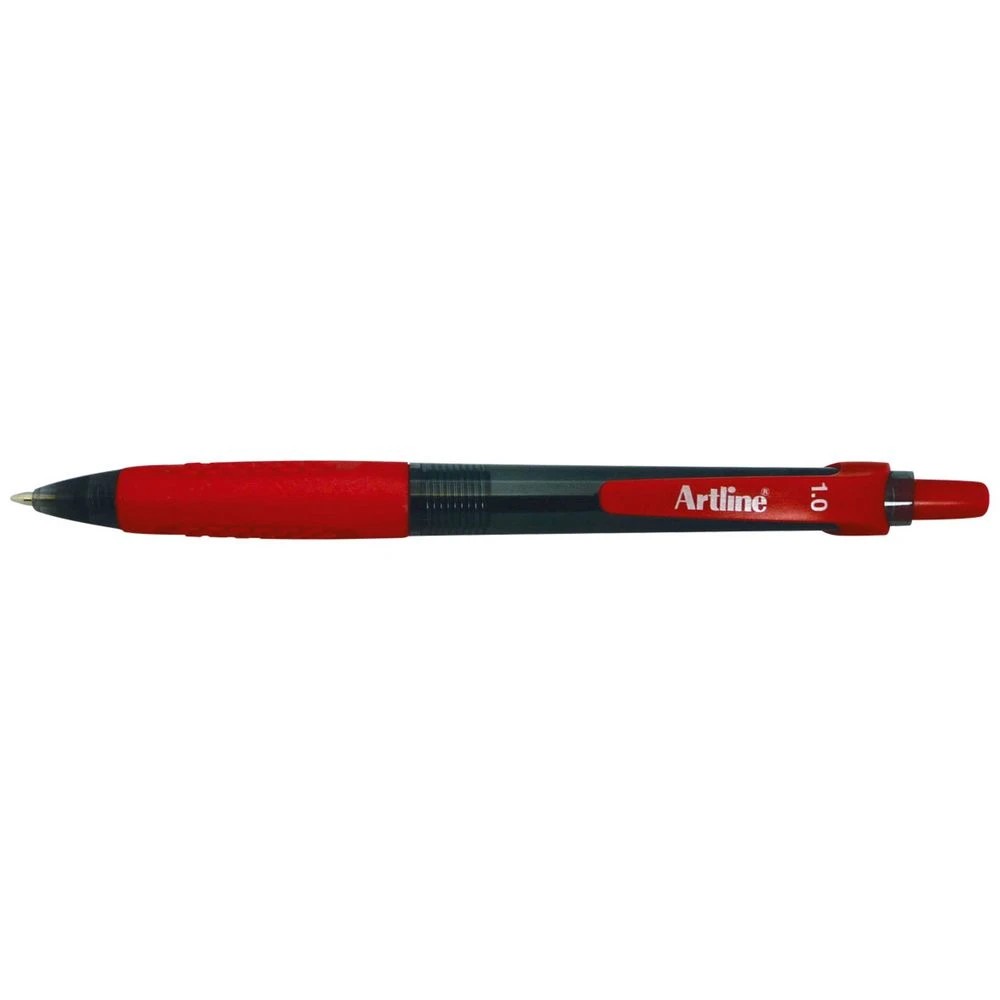 1 Artline 8410 Retractable Ballpoint Pen Red, 1 of 2