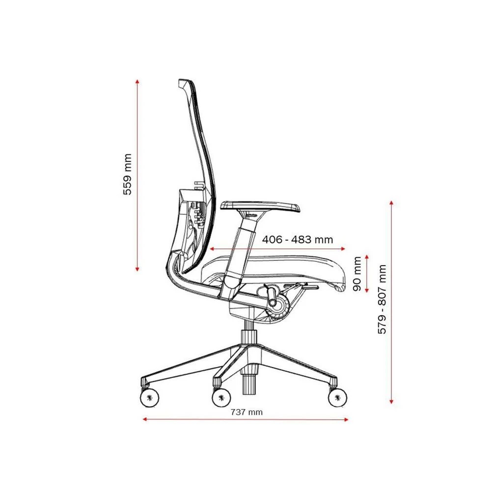 7 Haworth Zody Ergonomic Chair with Nylon Base and Arms Black Ergonomic Chairs and Desk Chairs, 7 of 10