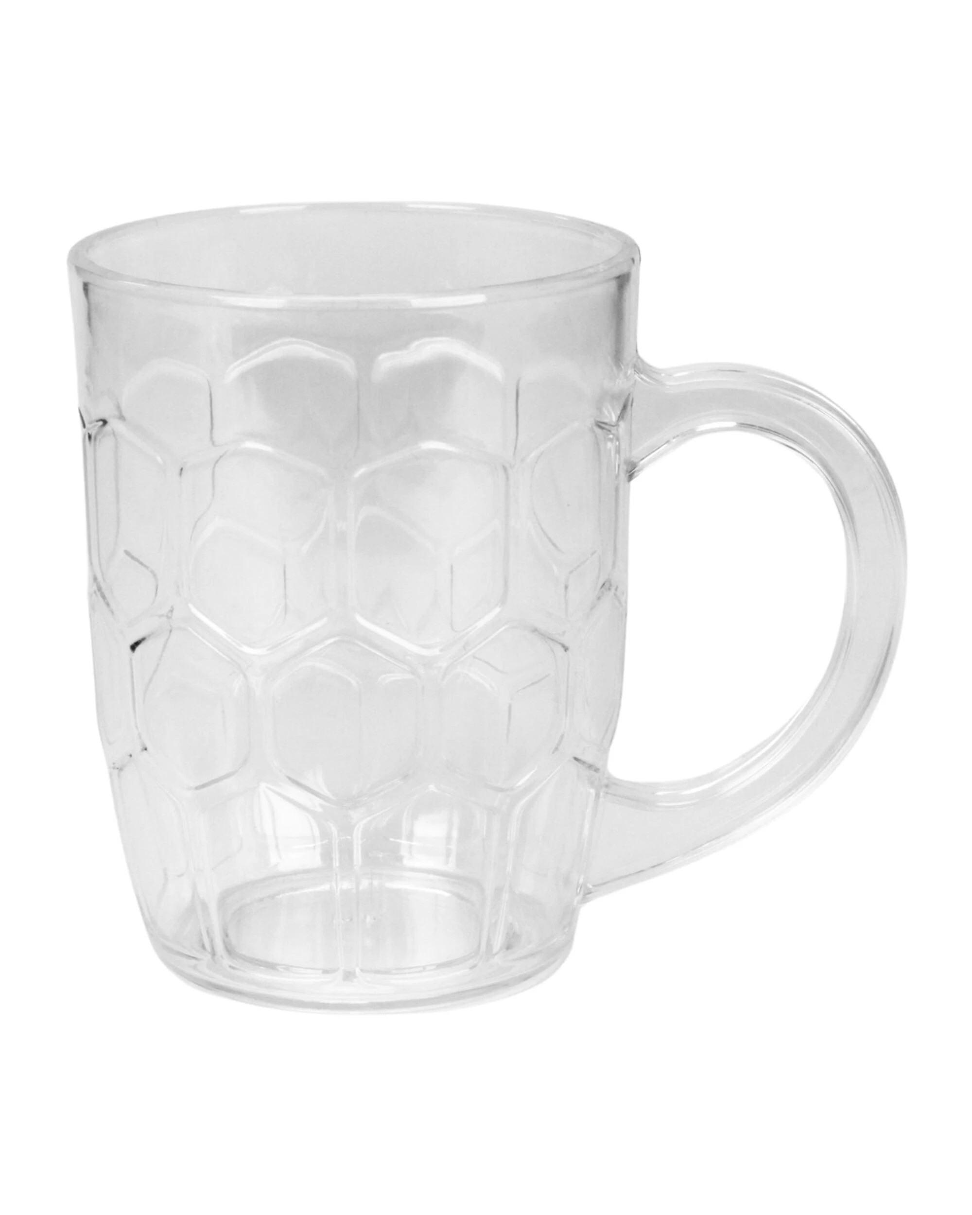 1 Durmaz Clear Acrylic Dimple Beer Mug 350ml - Clear, 1 of 3