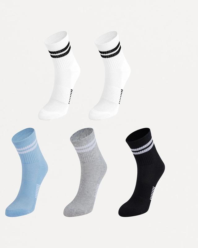 5 Pack  Active Terry Quarter Crew S