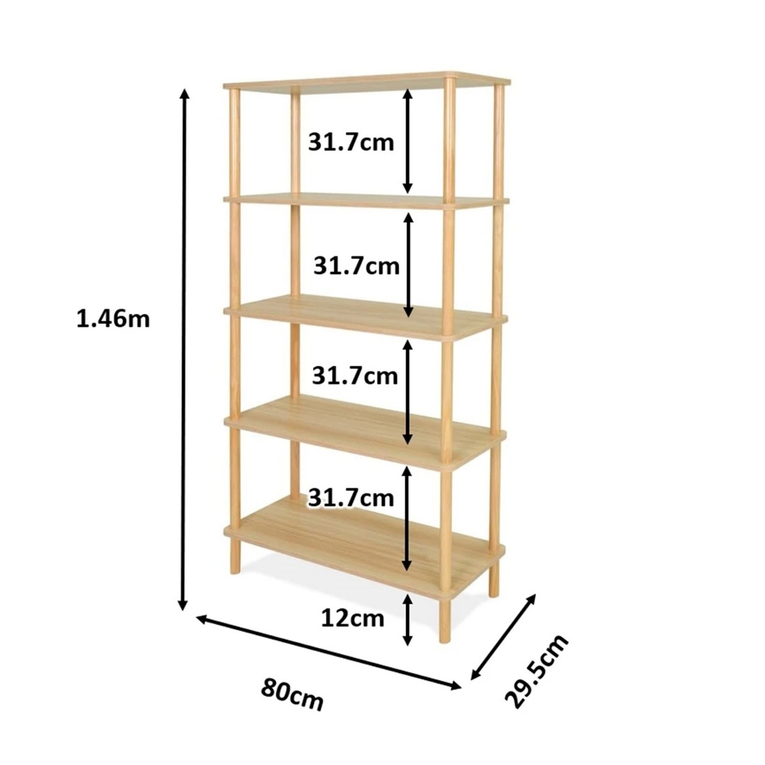9 Tall Oak Bookshelf, 9 of 9