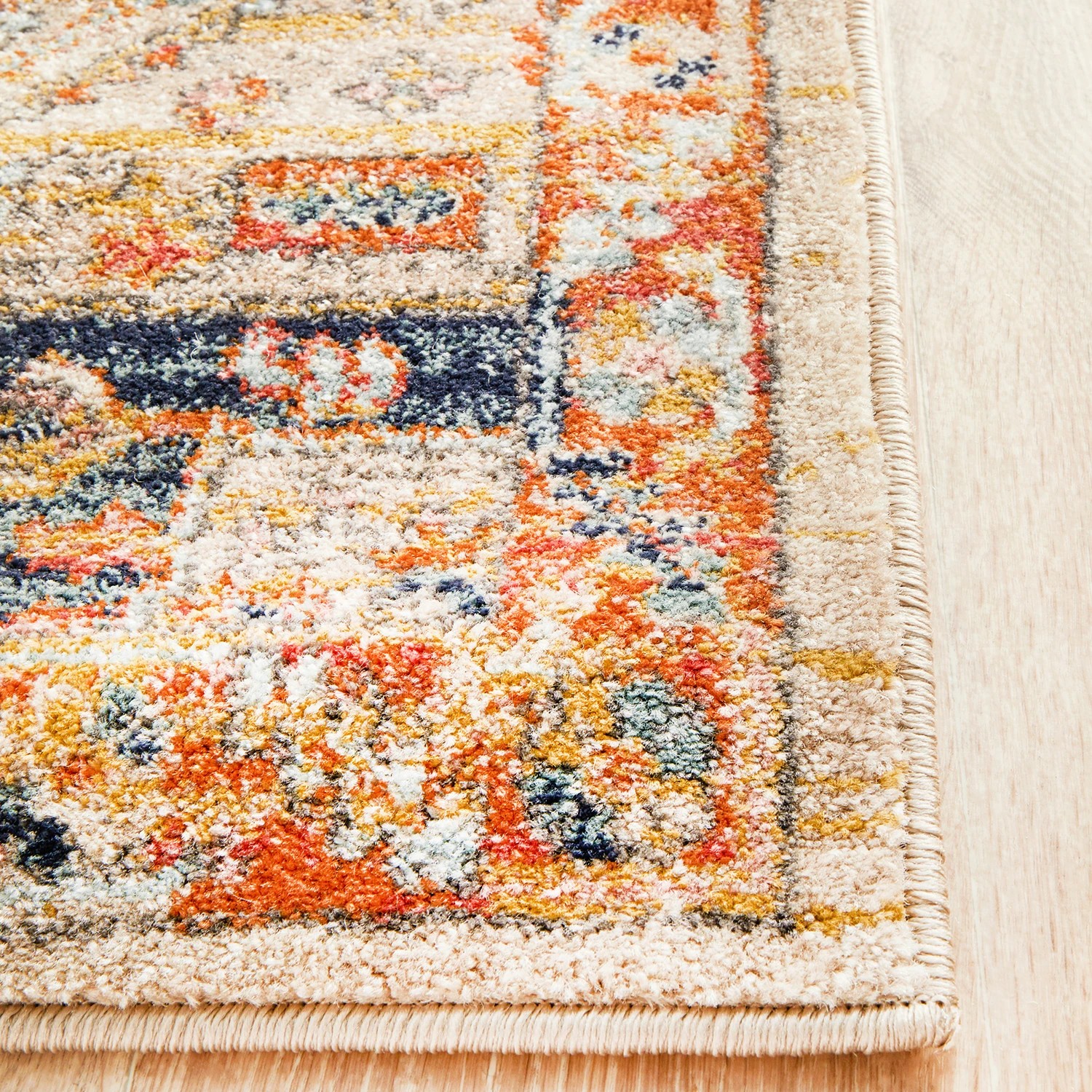 6 Common Ground Rugs Eterna 850 400x80cm - Large Runner Power Loomed Pet Friendly Rug - Beige, 6 of 9