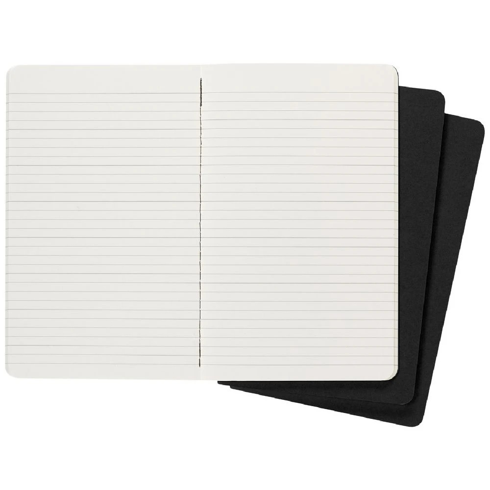 3 Moleskine Cahier Ruled Notebook Large Black 3 Pack, 3 of 7
