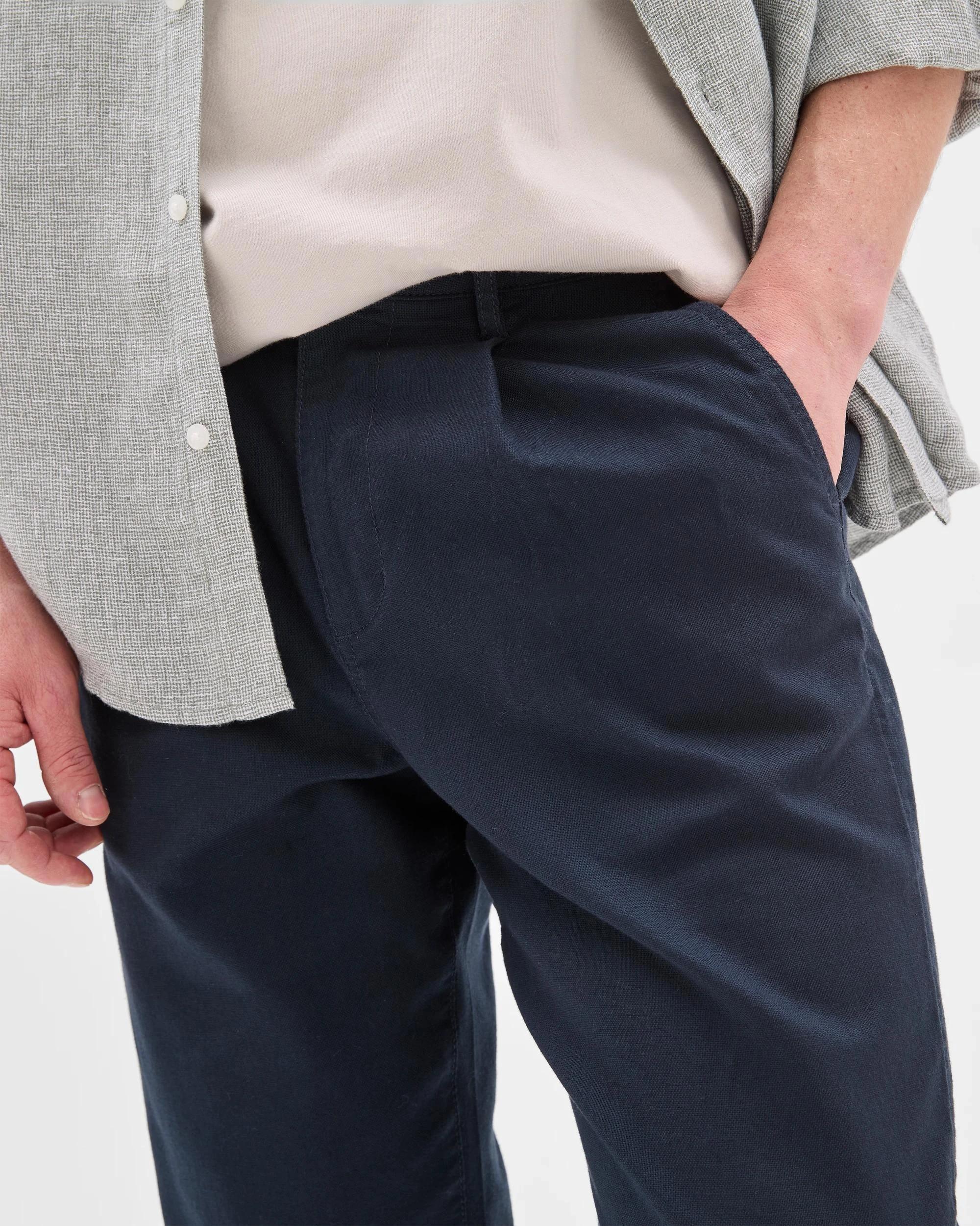 5 Target Australian Cotton Blend Pleated Pants NAVY, 5 of 7