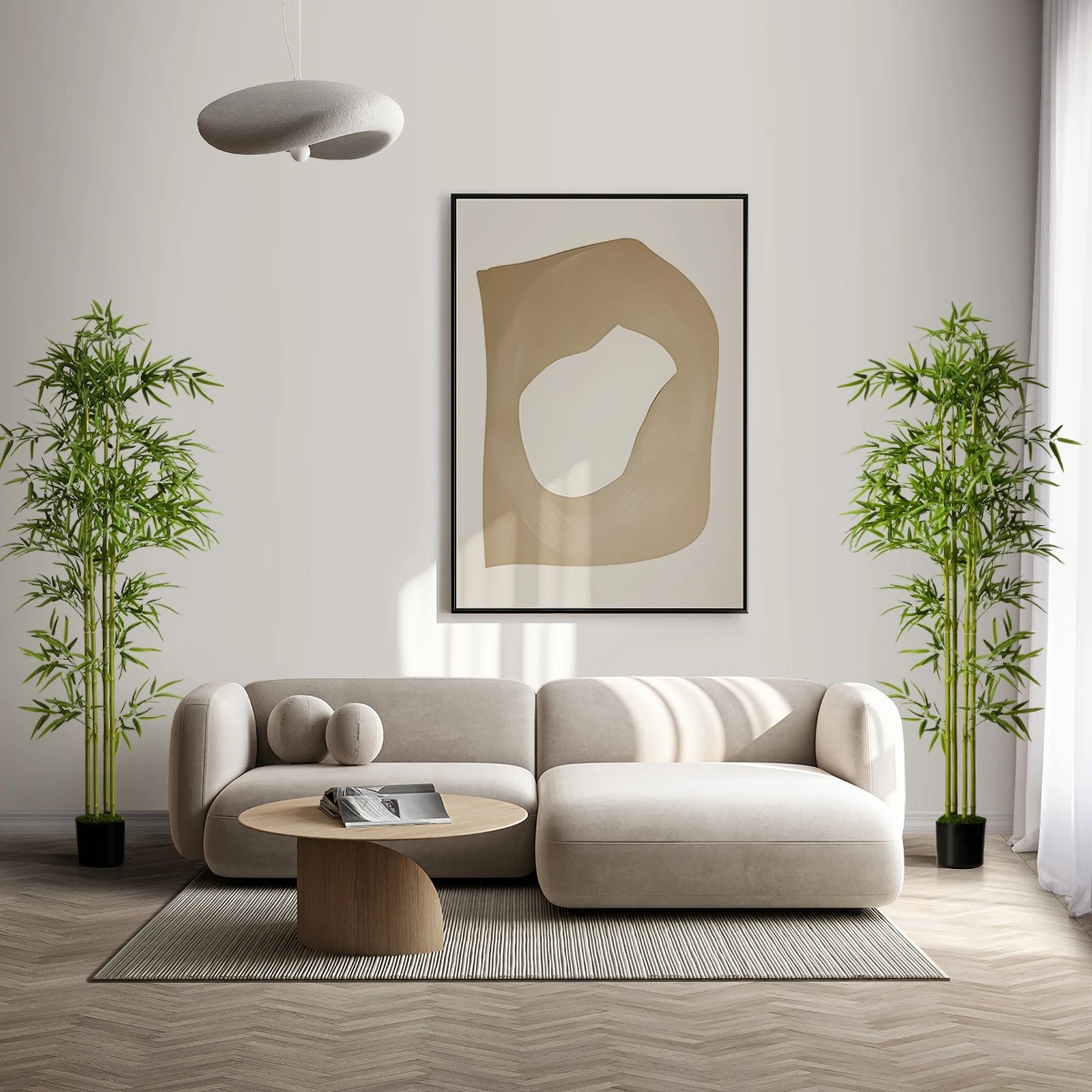 4 Livsip 2 Pack Artificial Bamboo Tree 150cm Potted Faux Plant Outdoor Home Decor, 4 of 8