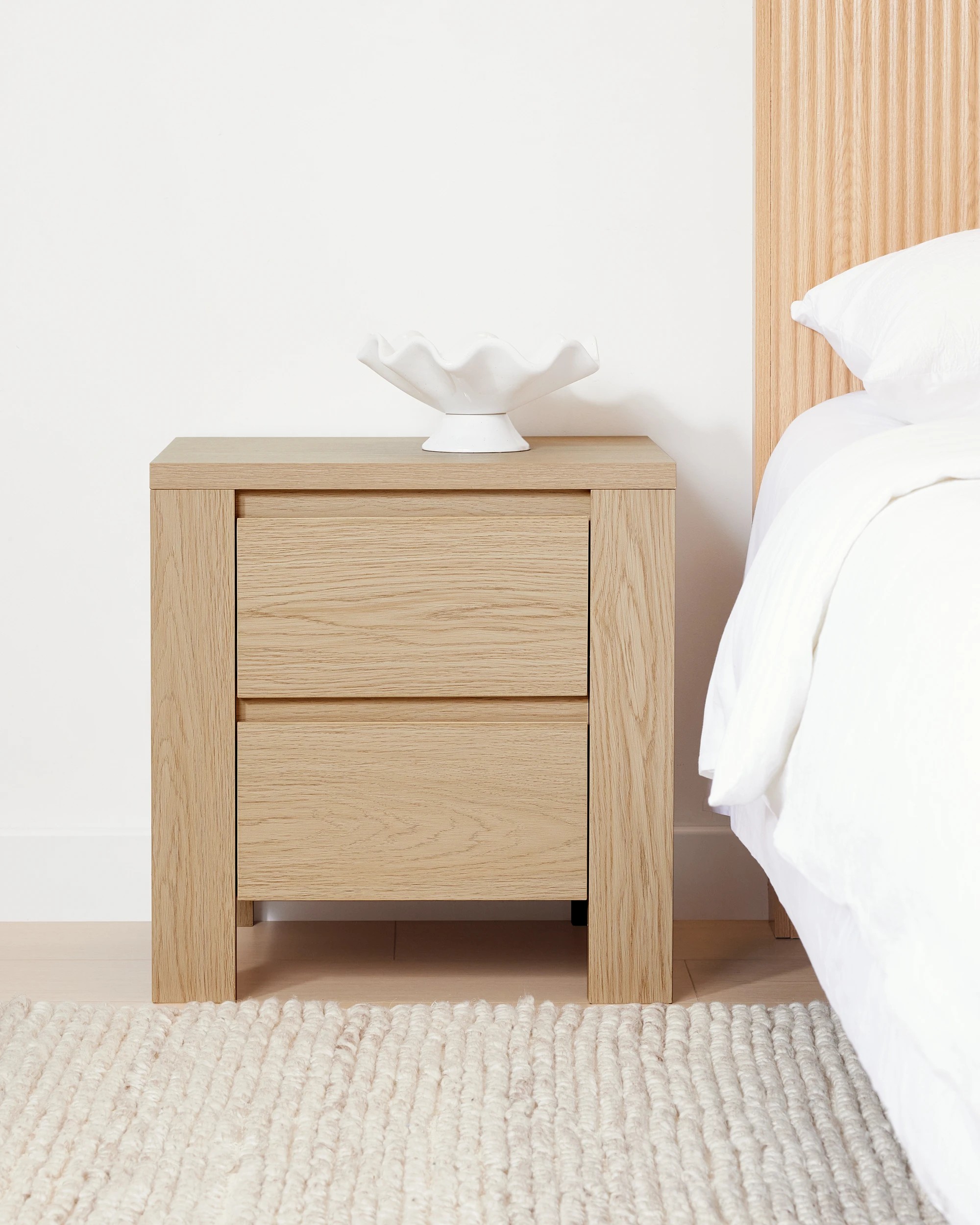 2 Tide 2 Drawer Bedside Table - Oak, 2 of 9