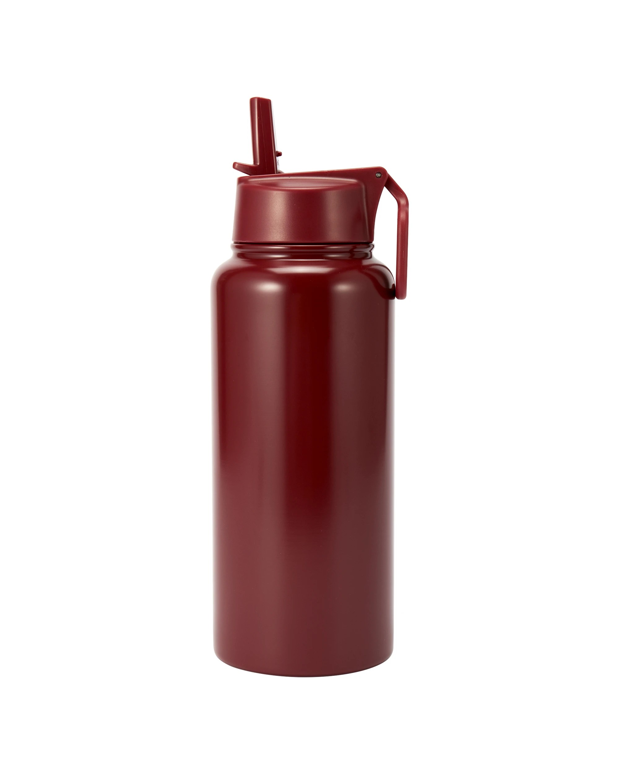 1 960ml Burgundy Double Wall Insulated Cylinder Drink Bottle, 1 of 6