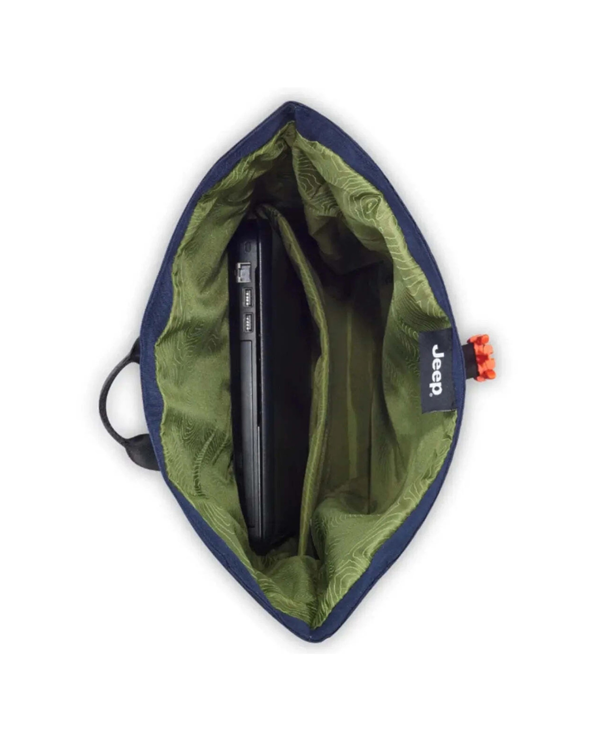 3 Jeep Rolltop 17in Laptop Backpack Durable Polyester Padded Compartment Navy - Blue, 3 of 7