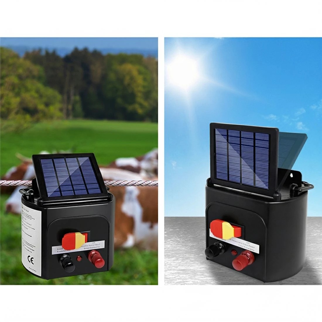 6 Giantz Fence Energiser 8KM Solar Powered Electric 1200M Poly Tape - Multi, 6 of 7
