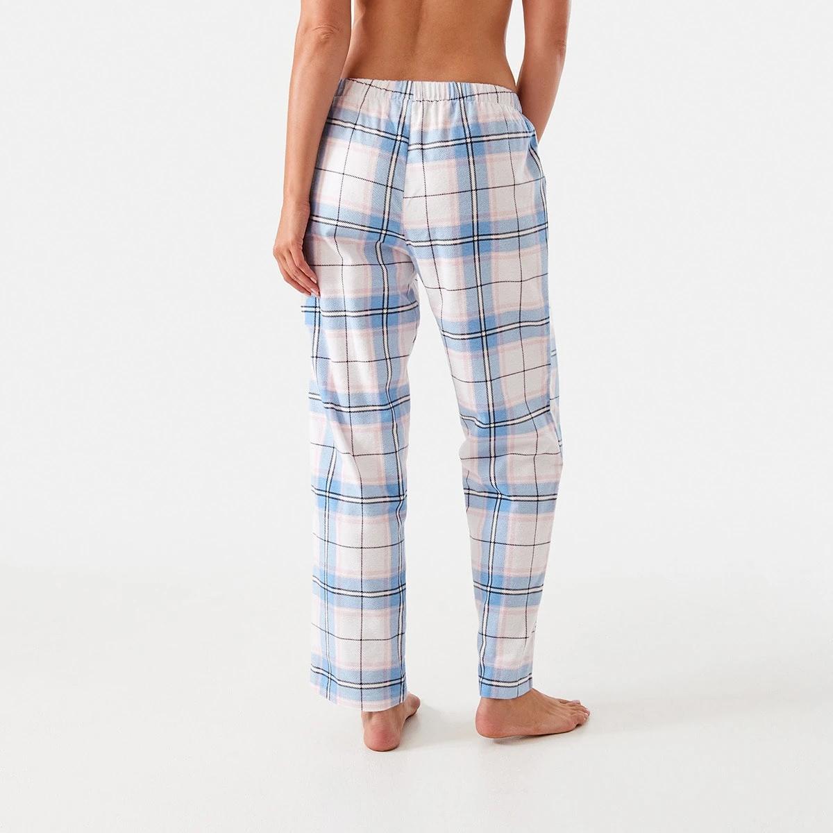 3 Printed Flannel Pants White Chk, 3 of 5