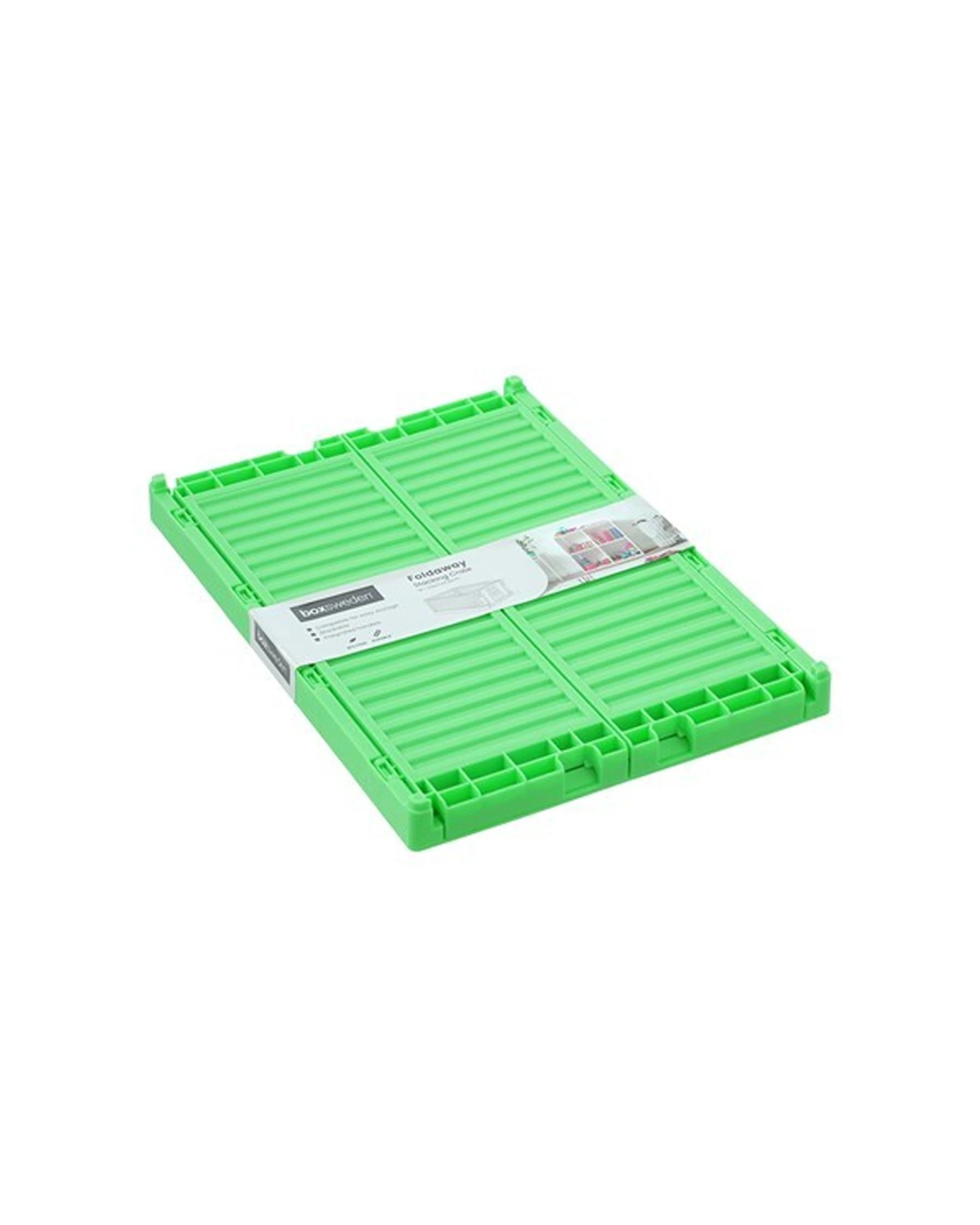 7 Boxsweden Foldaway Crate Storage 29x21cm Collapsible Storage Stackable - Assorted, 7 of 8