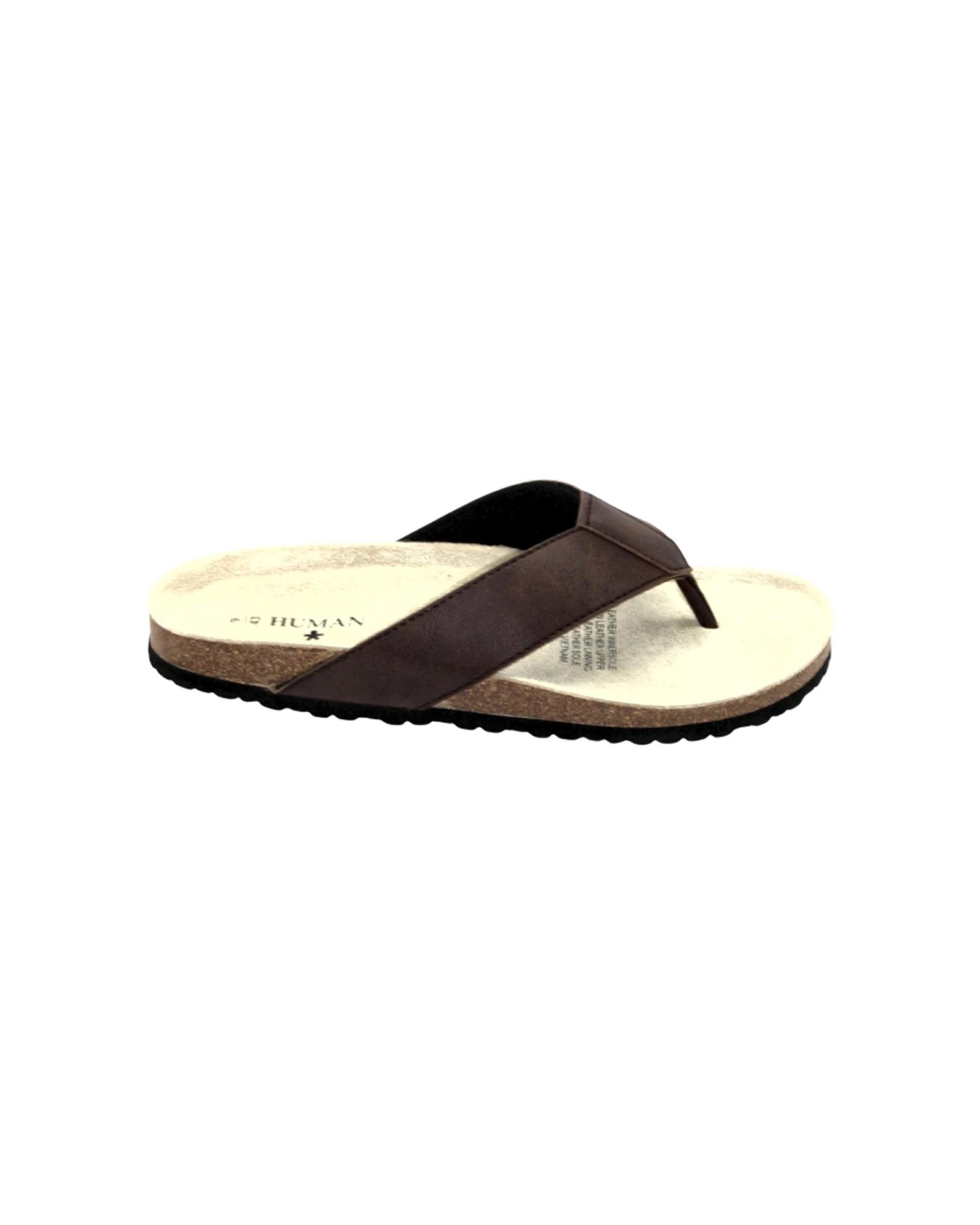 Human Shoes Logan Chocolate Sandals Mens Soft Microfibre - Kmart