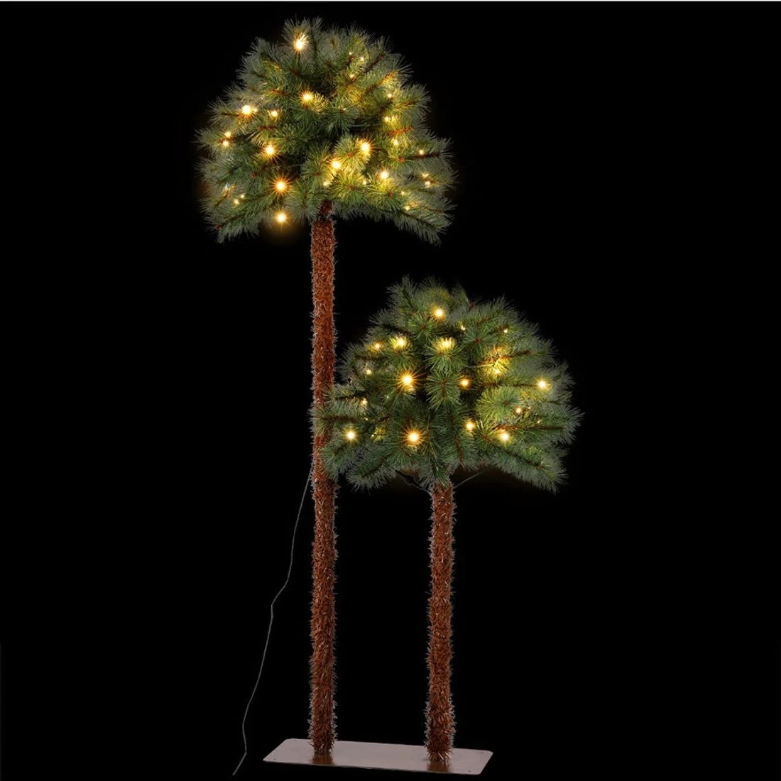 3 Jingle Jollys Christmas Tree 1.5+1m LED Xmas Palm Tree Party Decorations 2 in 1 - Green, 3 of 5