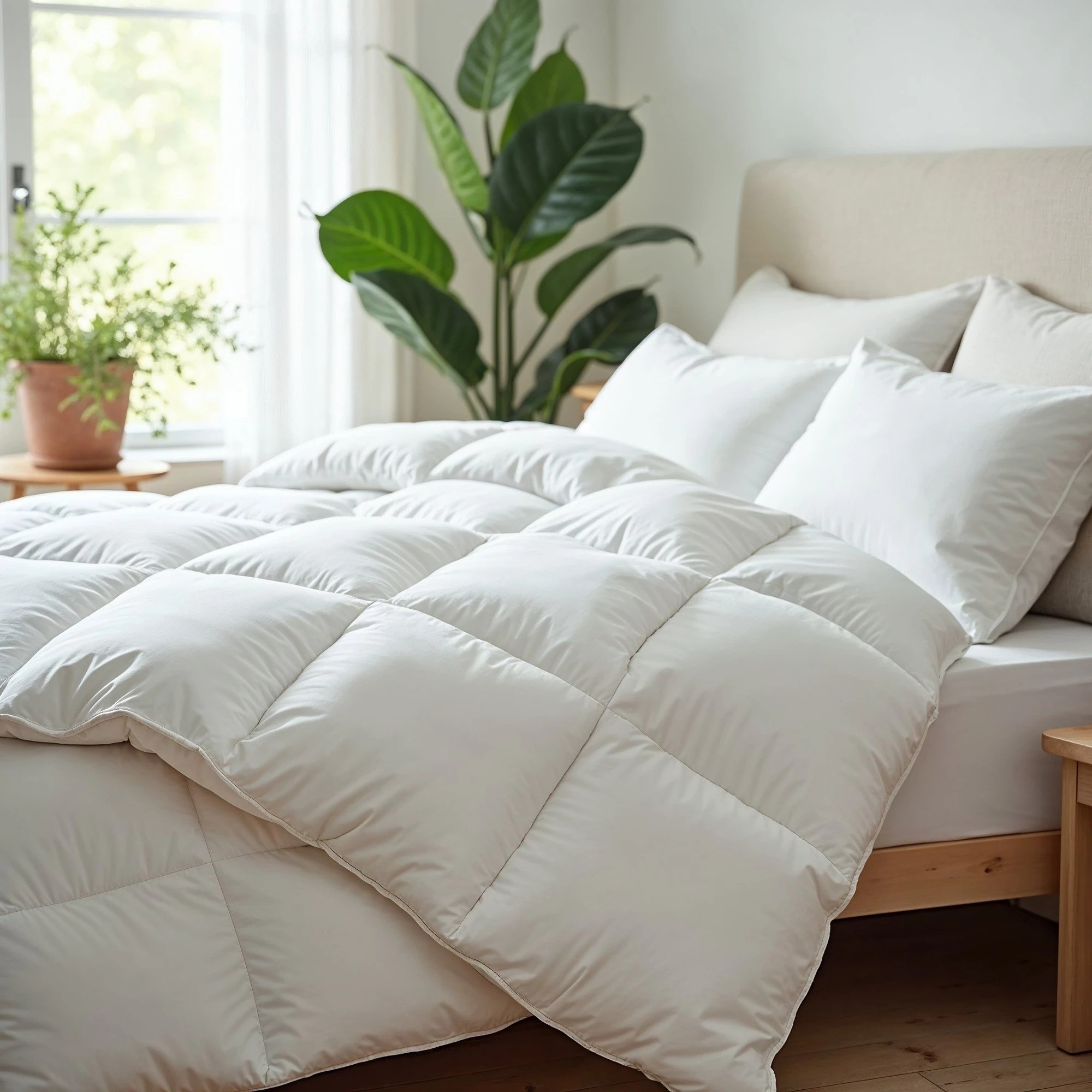 3 Royal Comfort 500GSM Plush Duck Feather Down Quilt Ultra Warm Soft - All Seasons - Super King Bed - White, 3 of 5