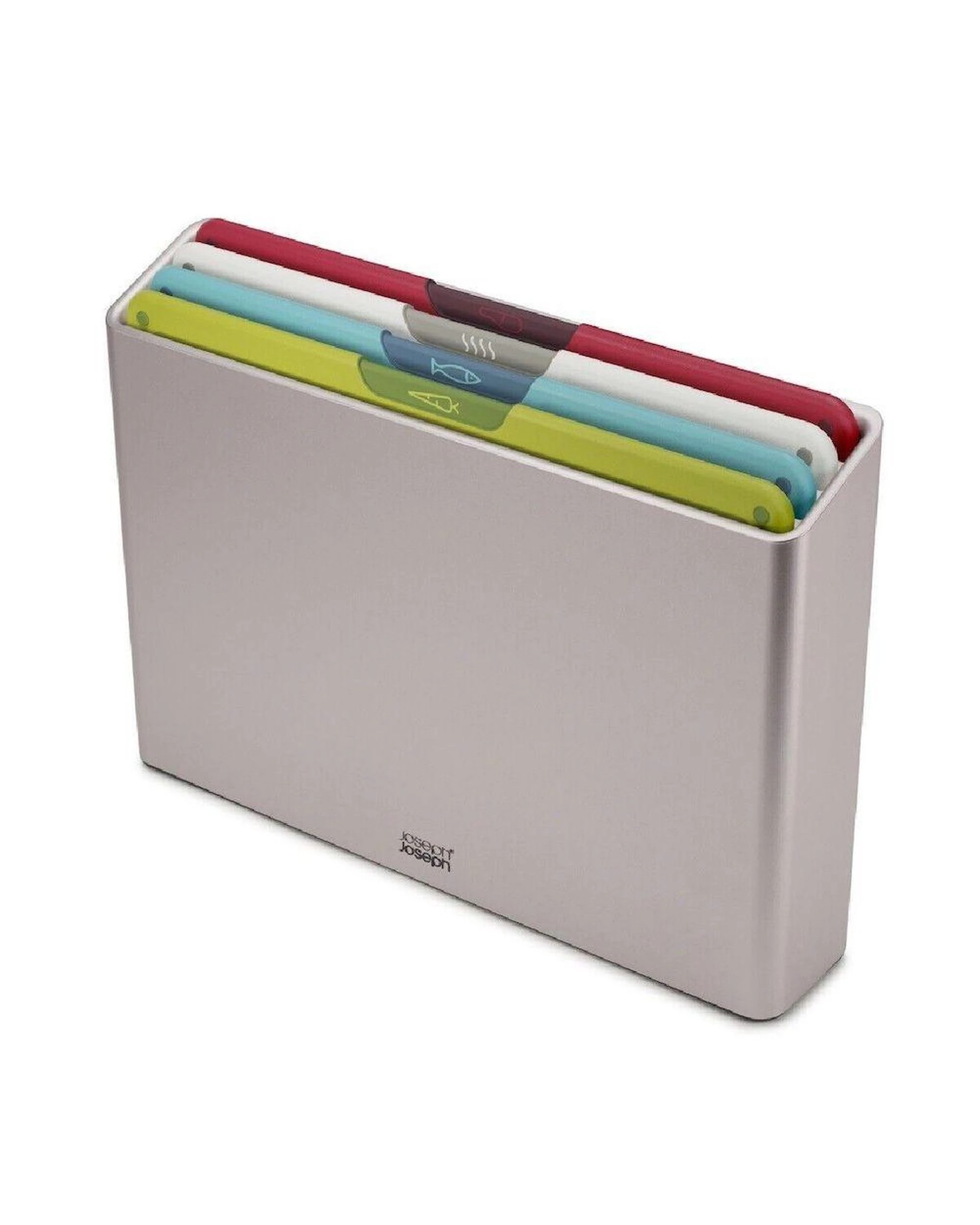 1 Joseph Joseph Folio Ikon 4 Piece Regular Chopping Board Set Silver 60218, 1 of 6