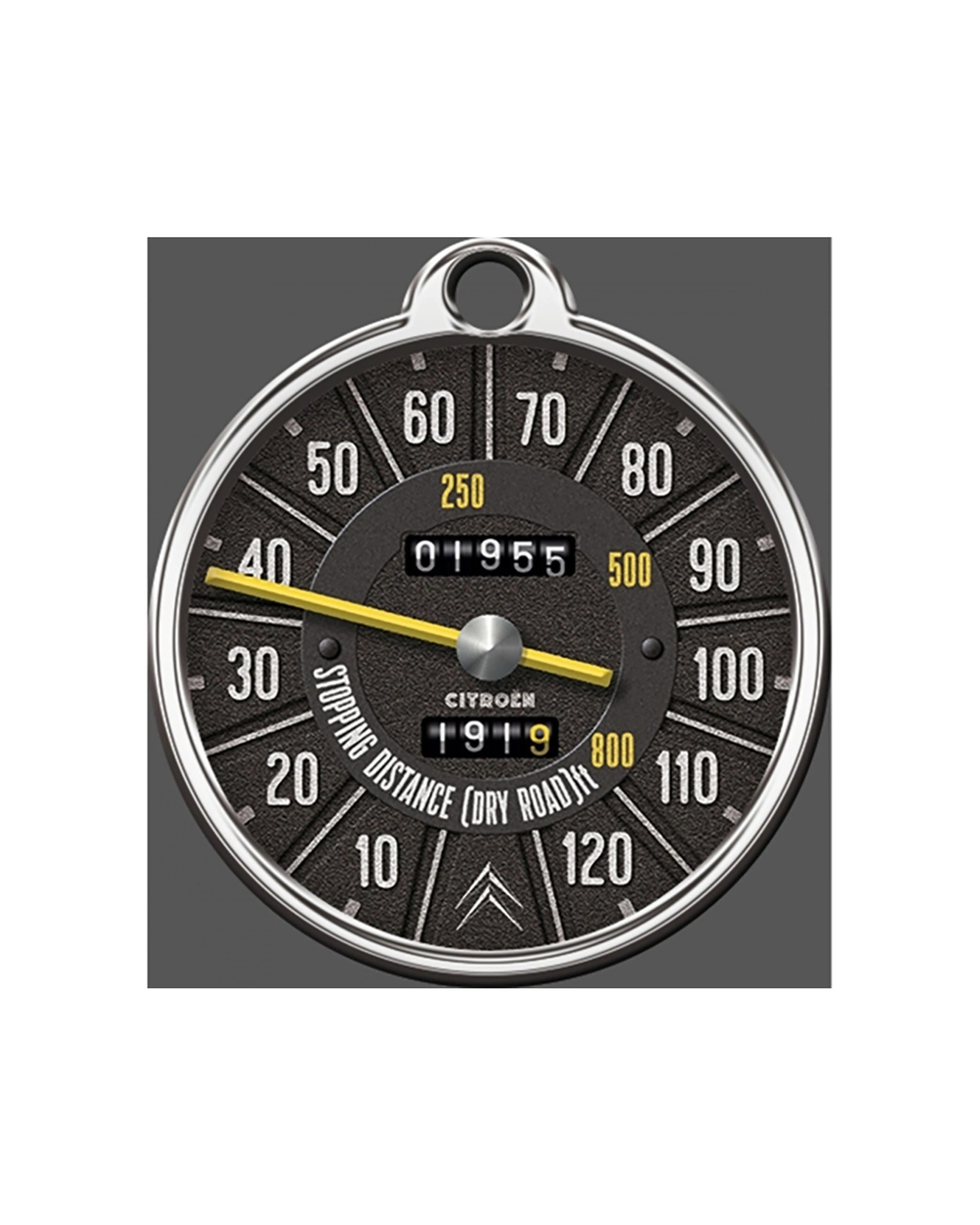 4 Nostalgic-Art Metal Round Keyring Citroen Tacho Stainless Steel - Multi, 4 of 5