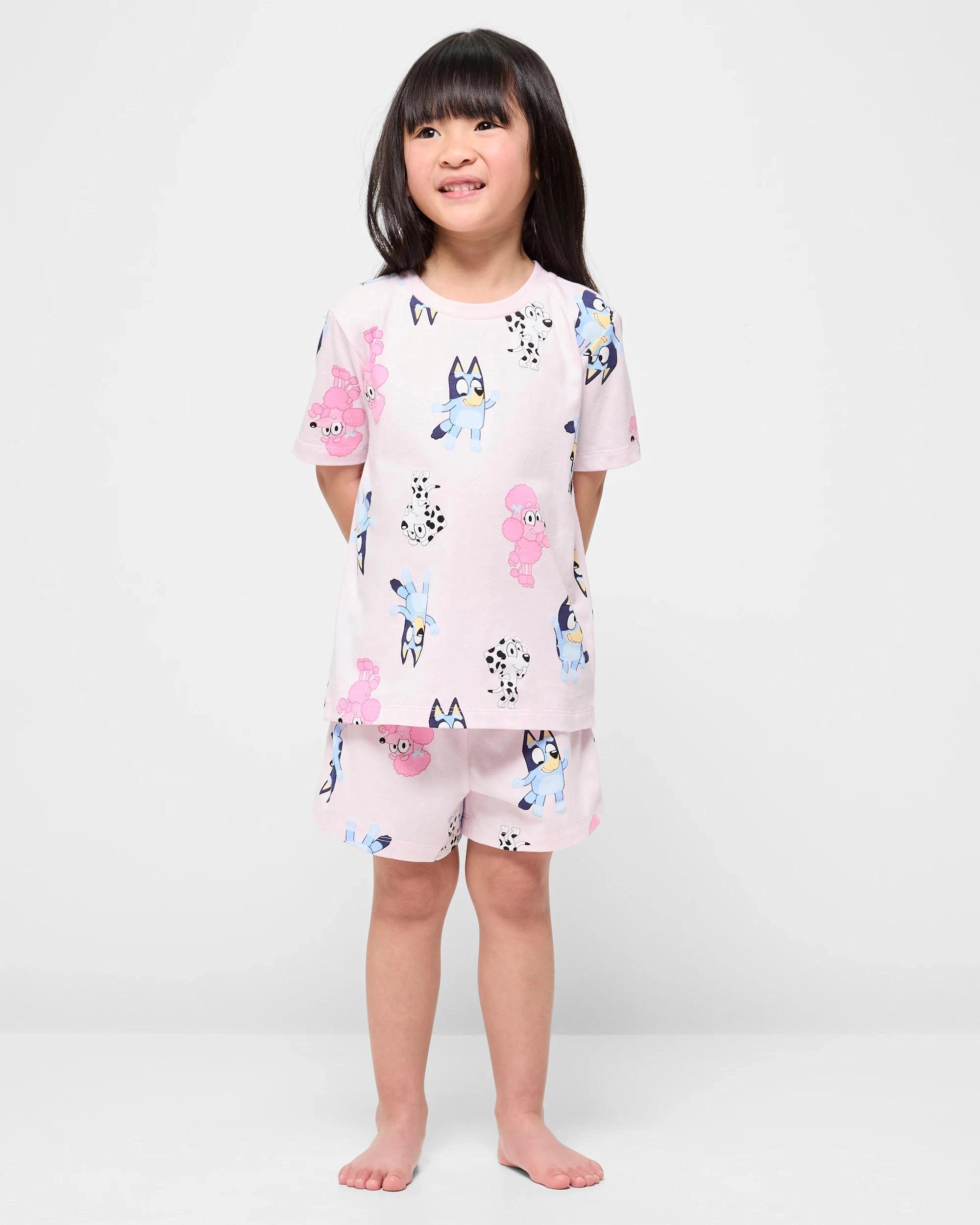 3 Bluey Australian Cotton Younger Girls 2 Pack Short Pyjama Set MULTI, 3 of 6