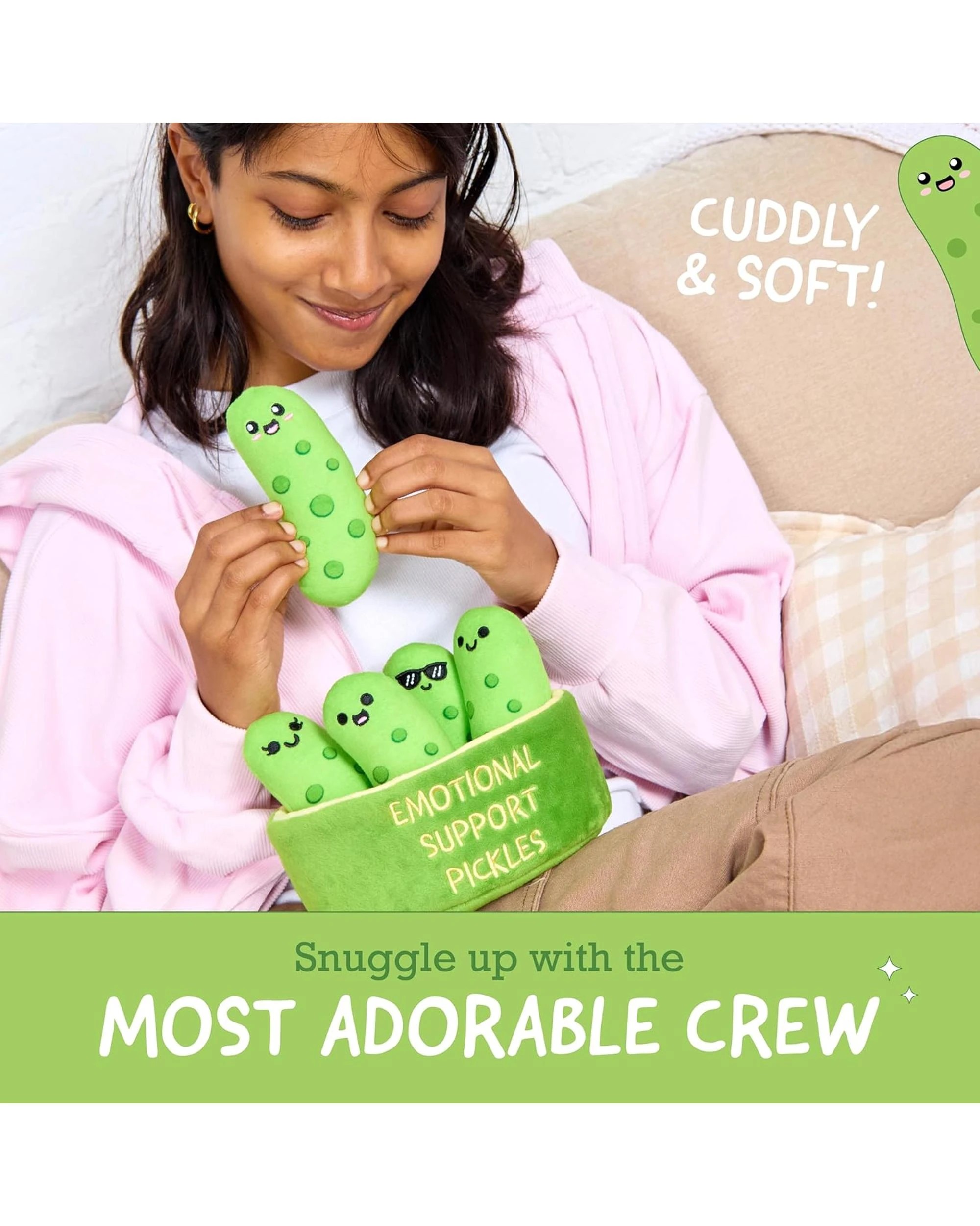 4 Emotional Support Pickles Plush Set, 4 of 6