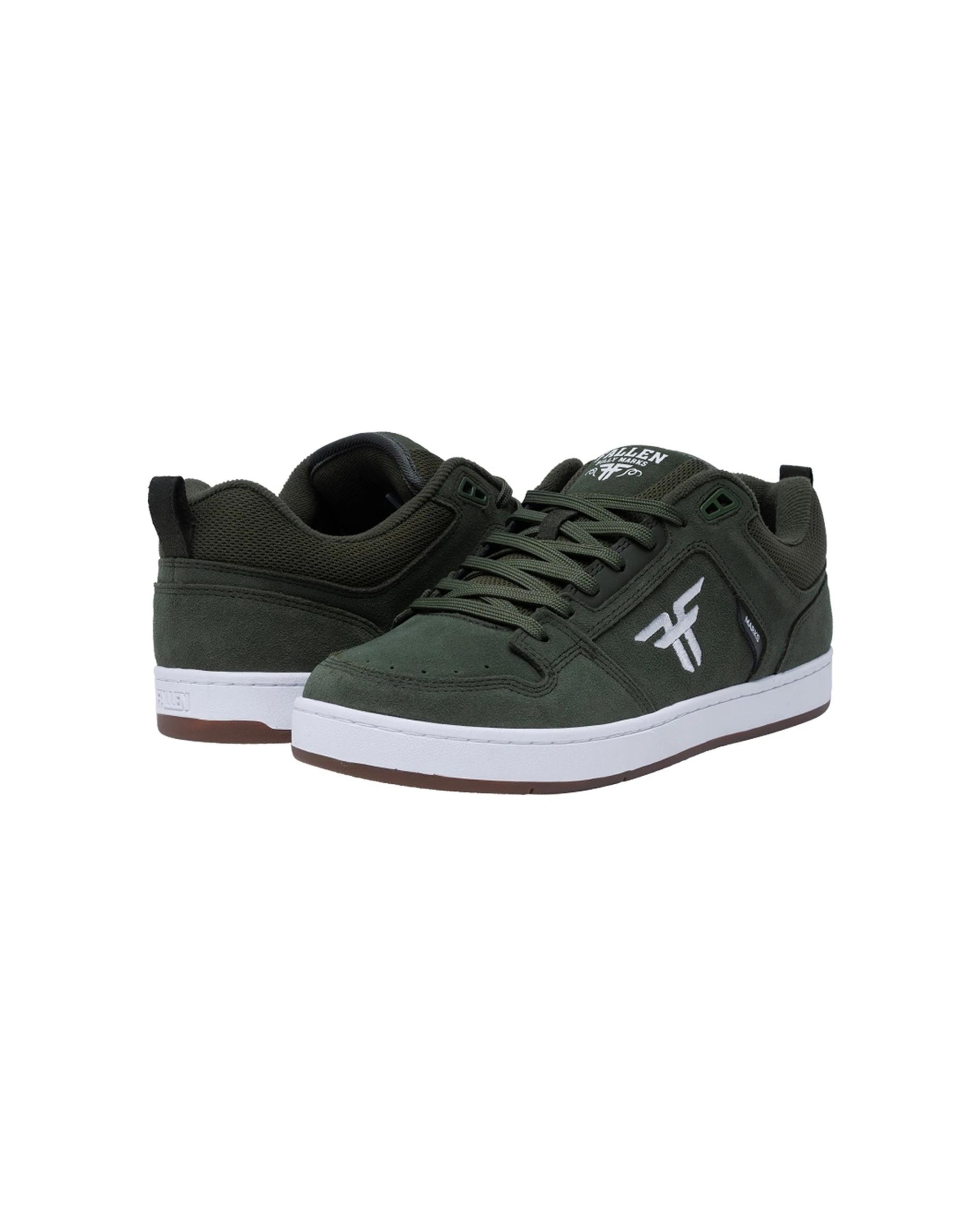 2 Fallen Footwear Revolver Billy Marks Suede Upper Construction Mens Casual Shoes FOREST/WHITE, 2 of 6