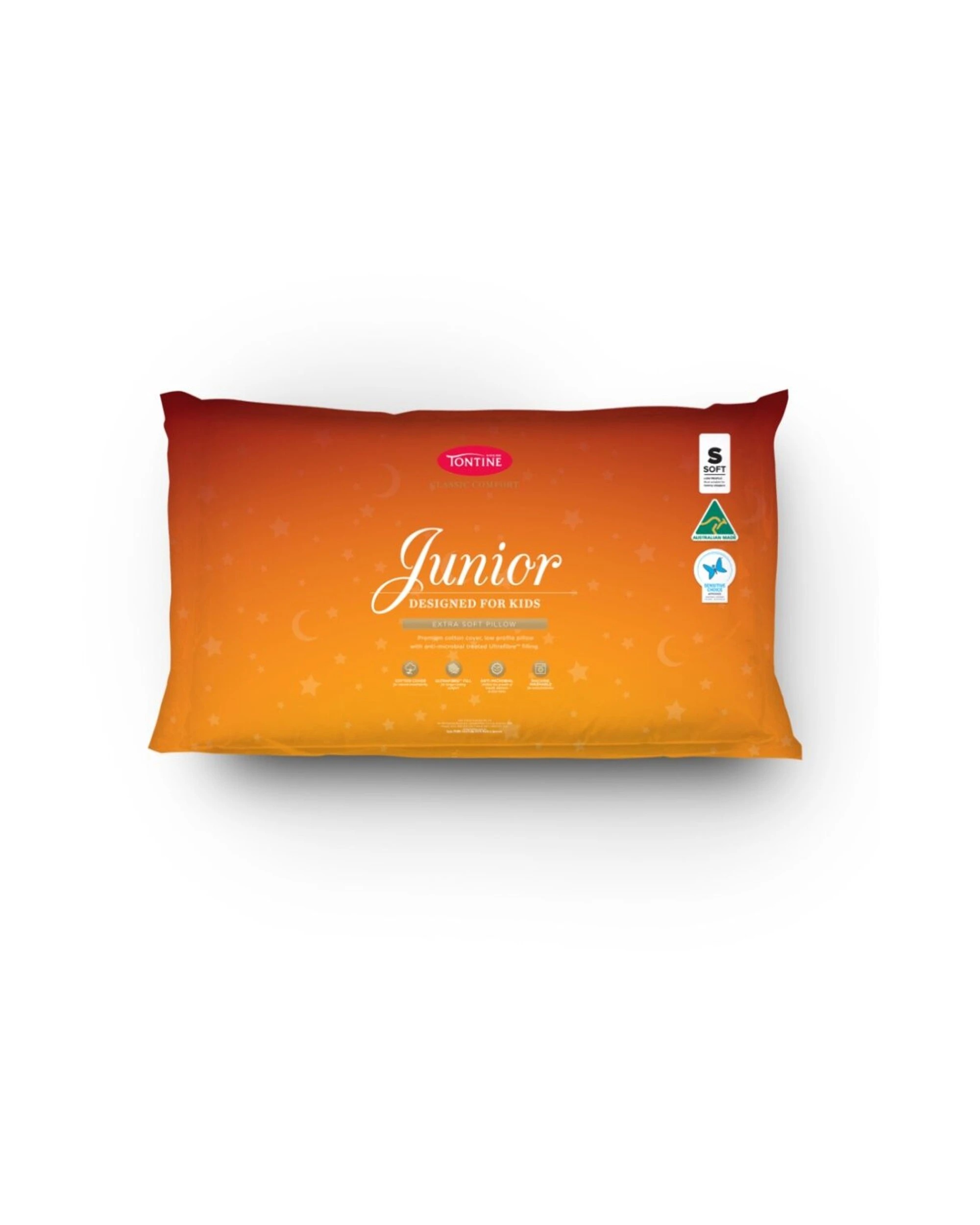 2 Tontine Classic Comfort Junior/Childrens Pillow Low & Soft For Kids Standard 4PK - White, 2 of 5