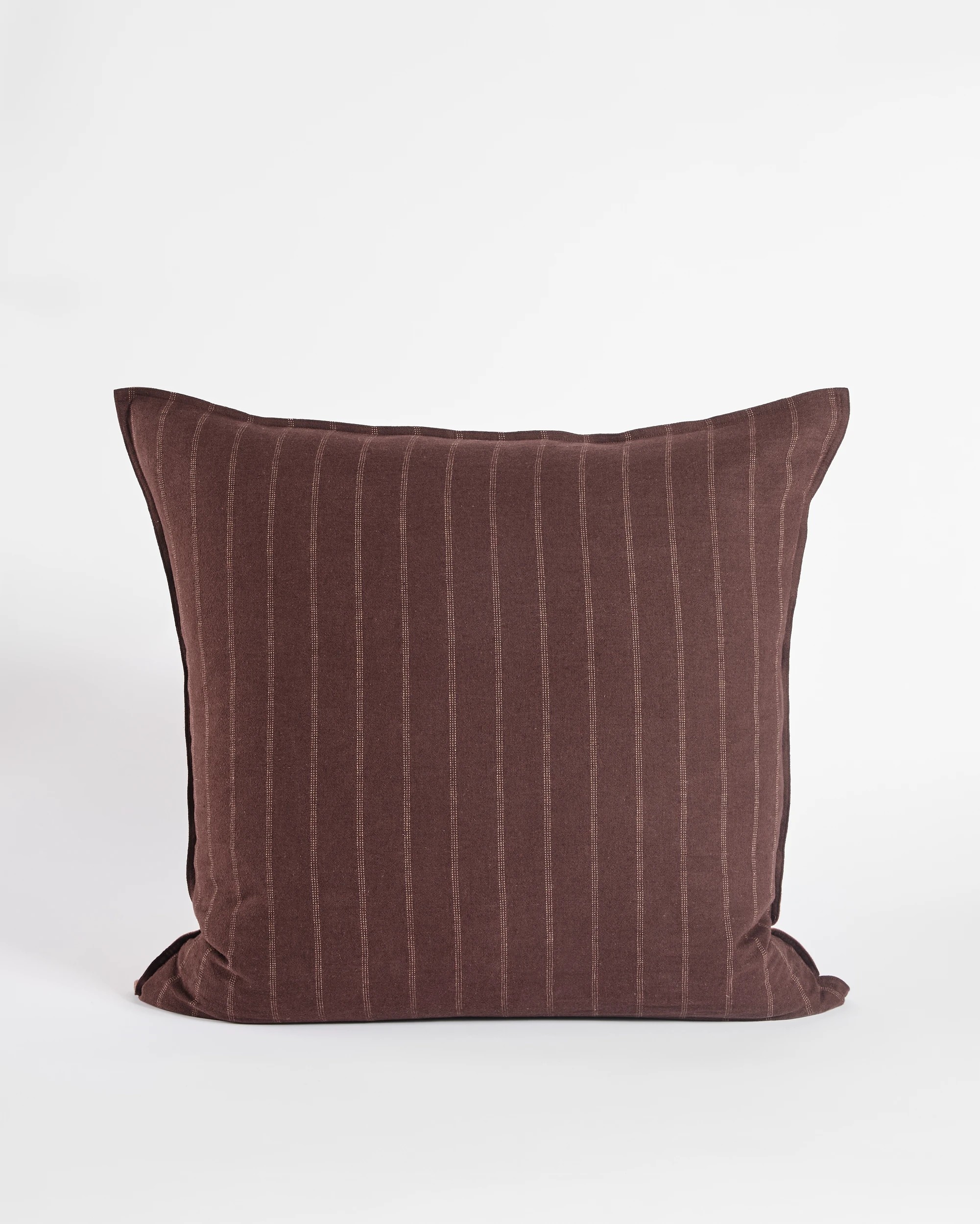 1 Target Adelle Stripe Linen/Cotton European Pillowcase - Queen Bed - Brown, 1 of 10