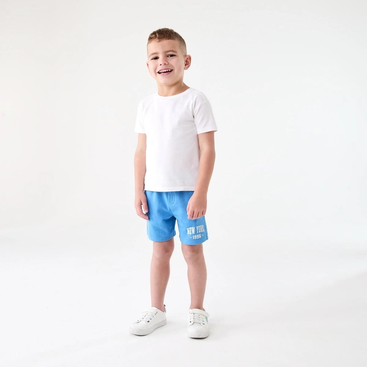 6 Graphic Knit Shorts NEW YORK 1996  BLUE, 6 of 7