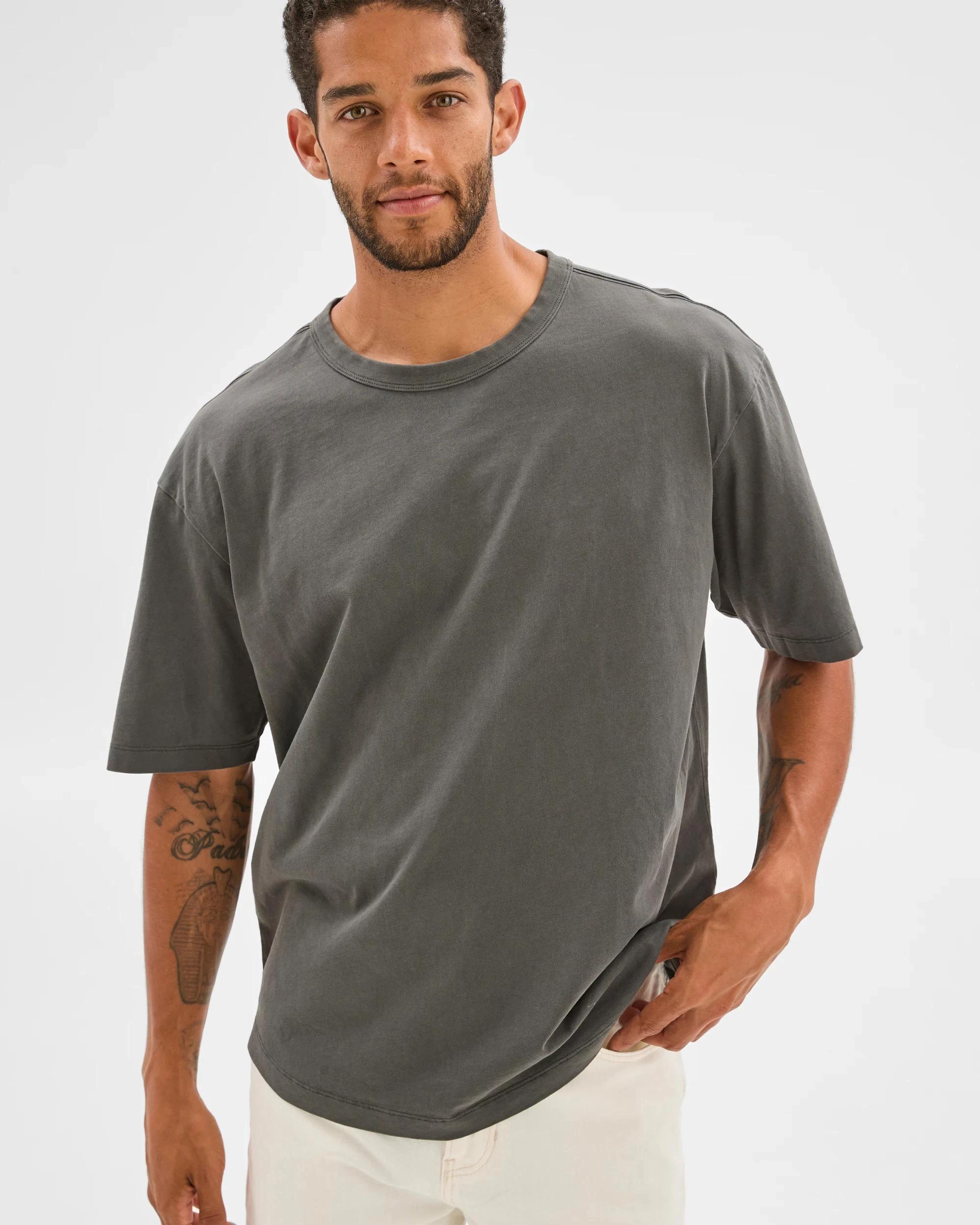 3 Target Man Australian Cotton Oversized T-Shirt BLACK, 3 of 5