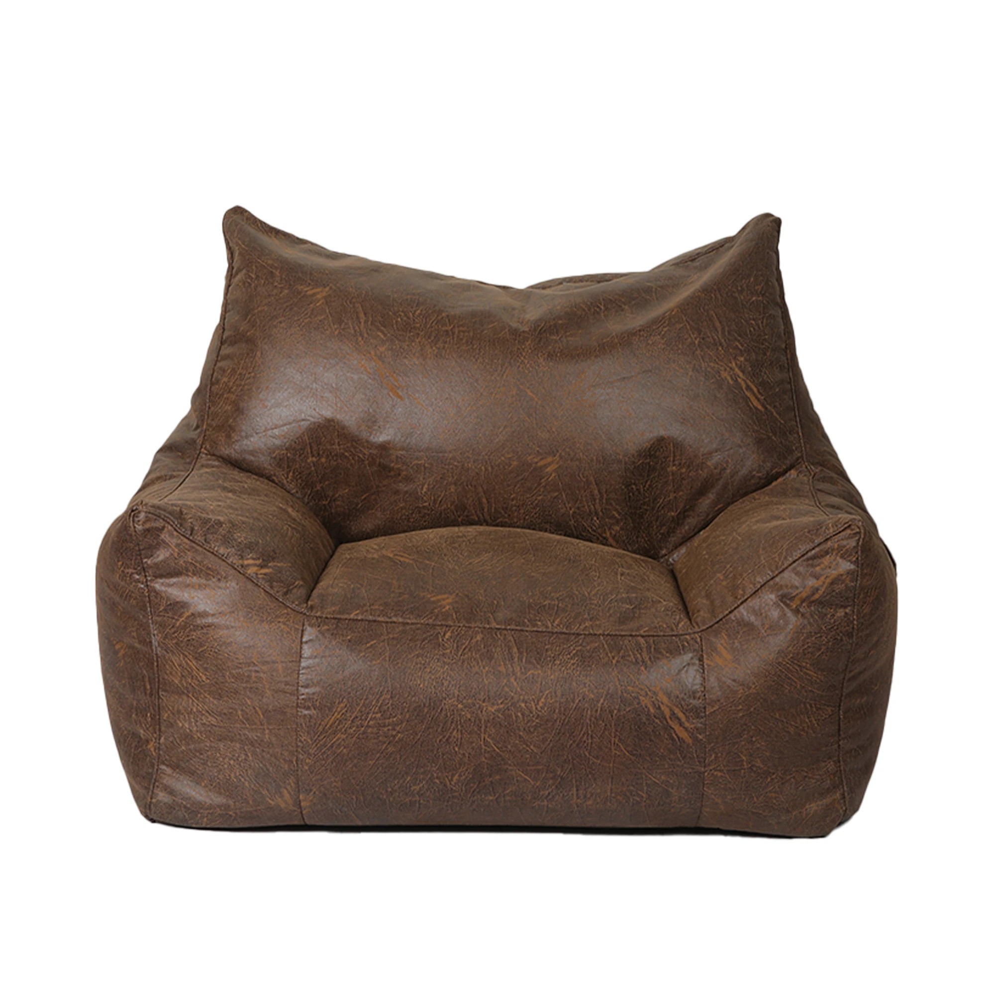 2 Marlow Bean Bag  PU Cover Only - Brown, 2 of 6