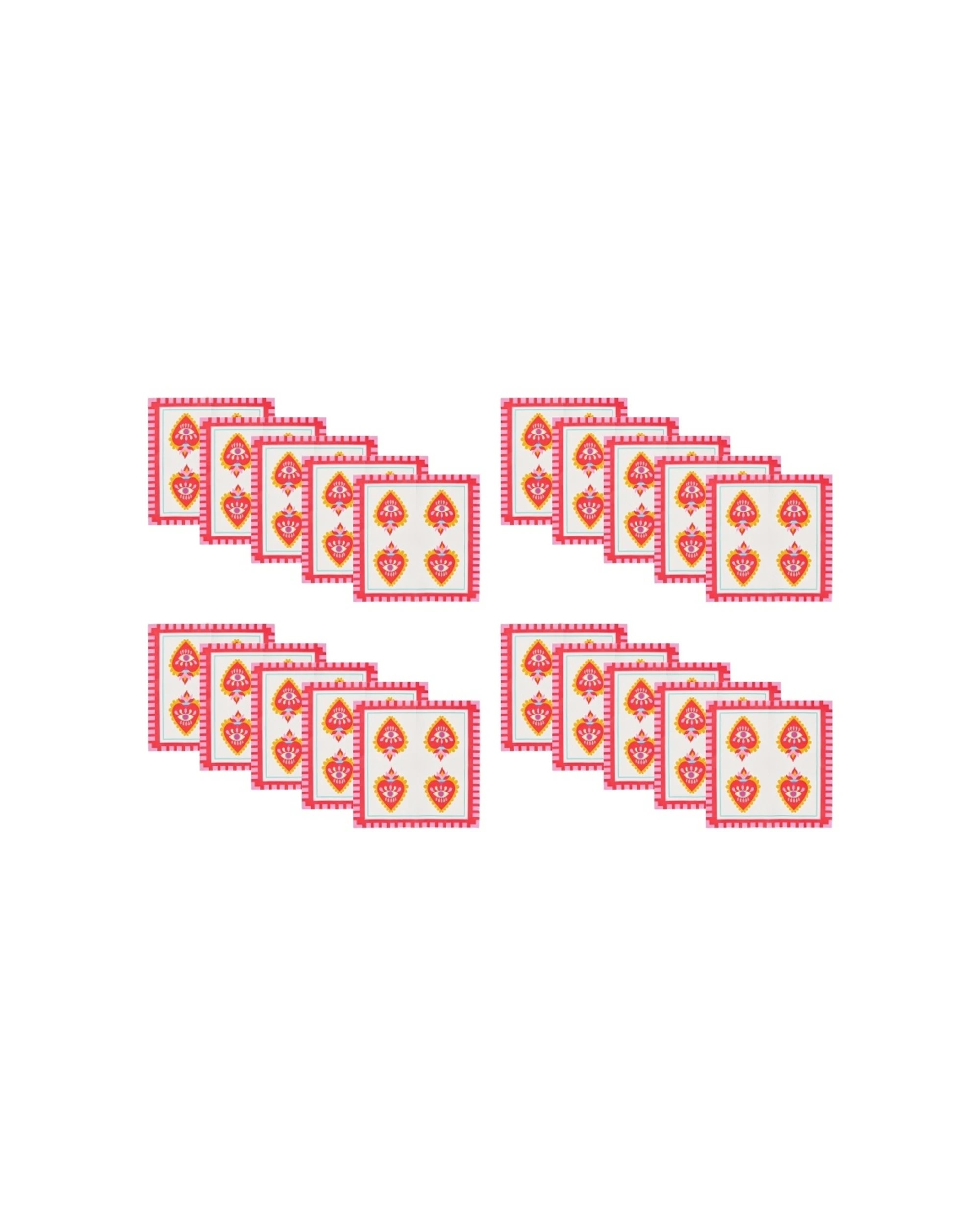 1 Annabel Trends 20pc Paper Napkins Fiesta Heart 23.5x33cm - Multi, 1 of 3